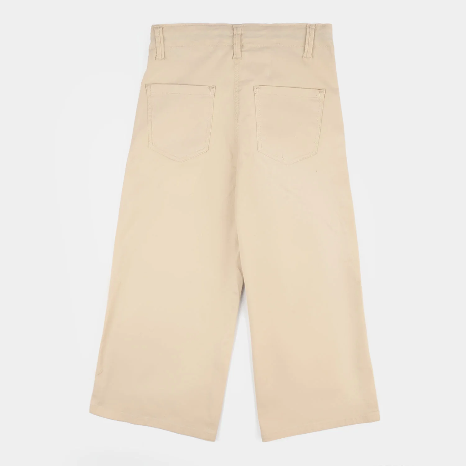Girls Cotton Twill Pant Culottes β Beige - Image 3