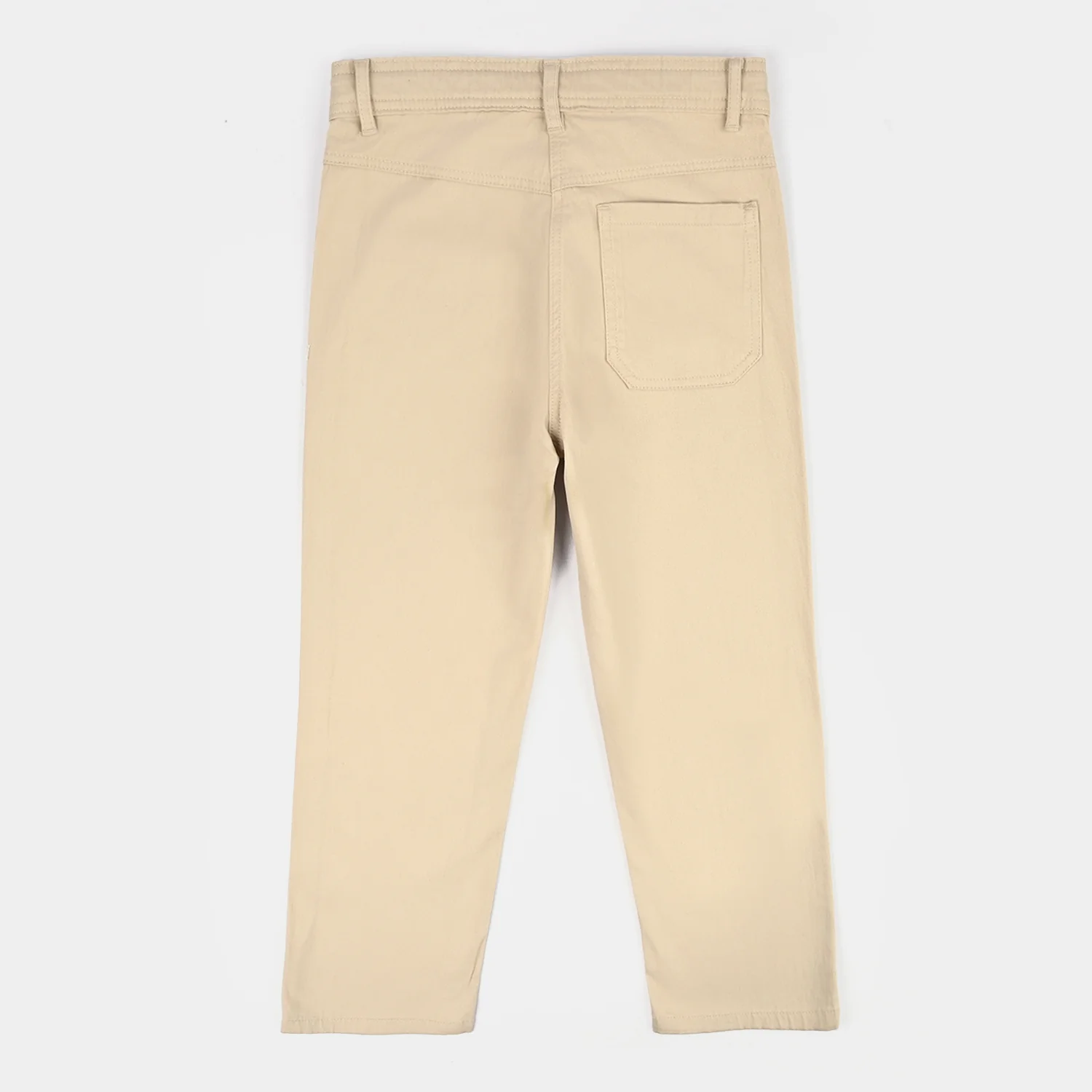 Girls Cotton Twill Pant Hearts-BEIGE - Image 4