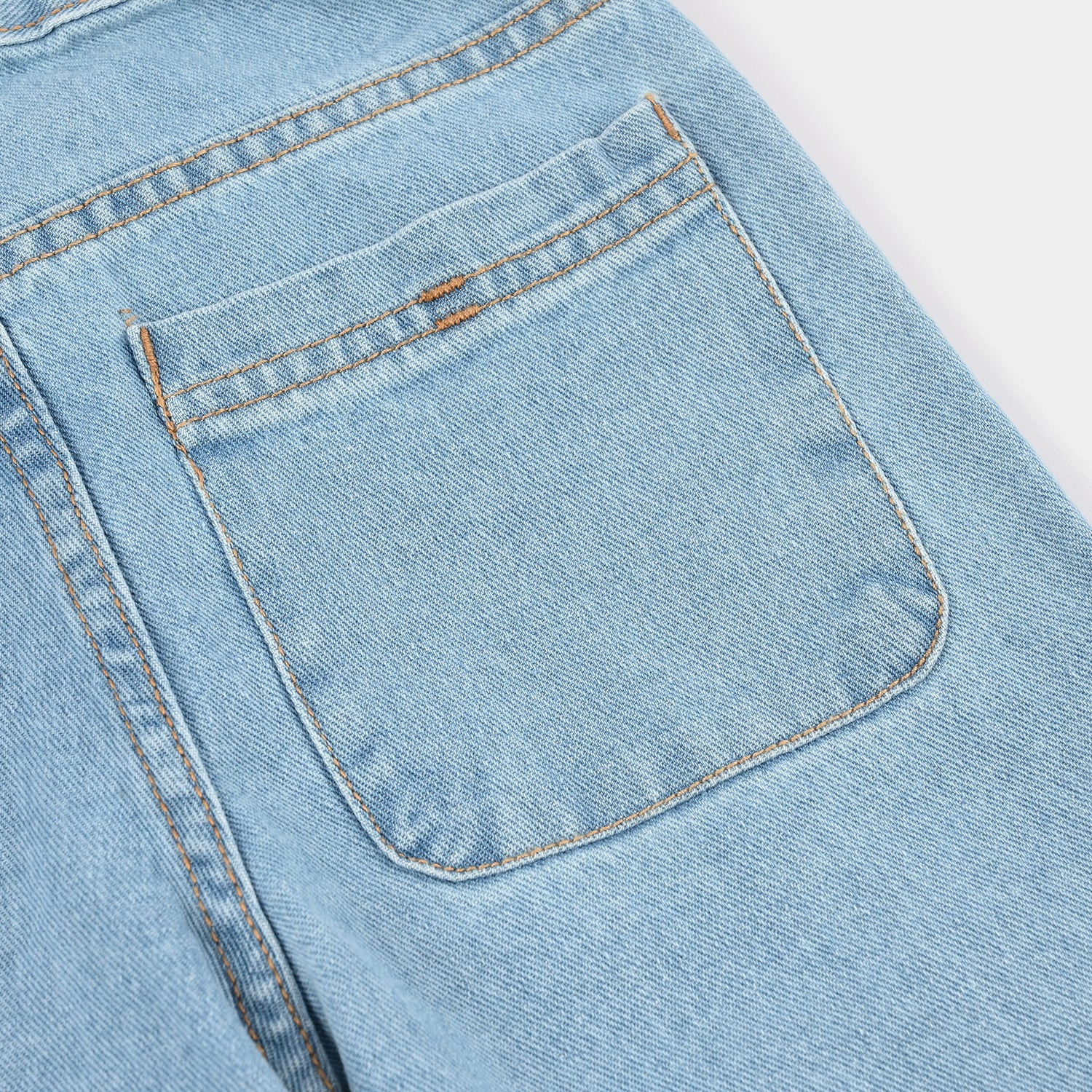 Girls Denim rigid Pant Hearts-Light Blue - Image 4