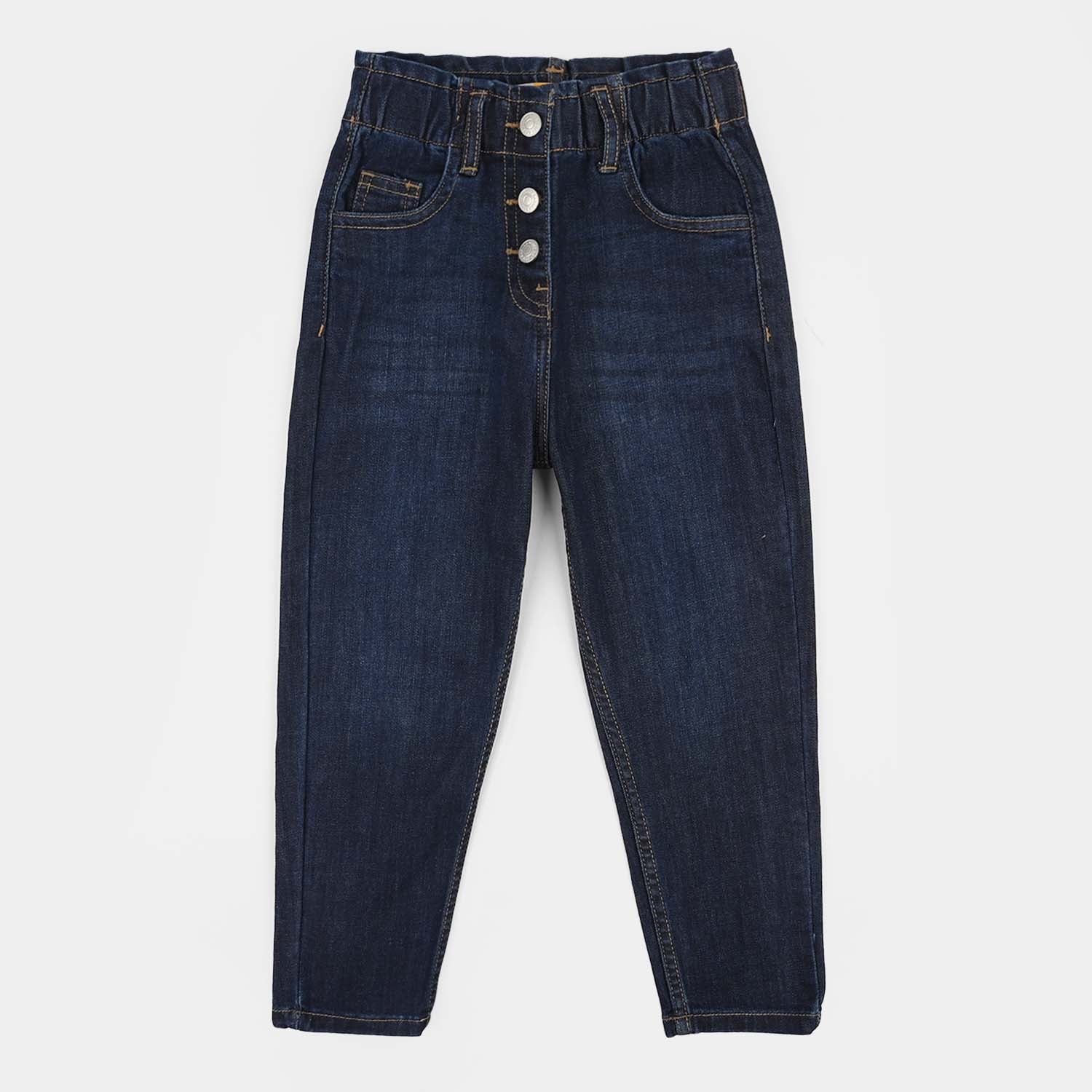Girls Denim rigid Pant Nature Land-D.Blue