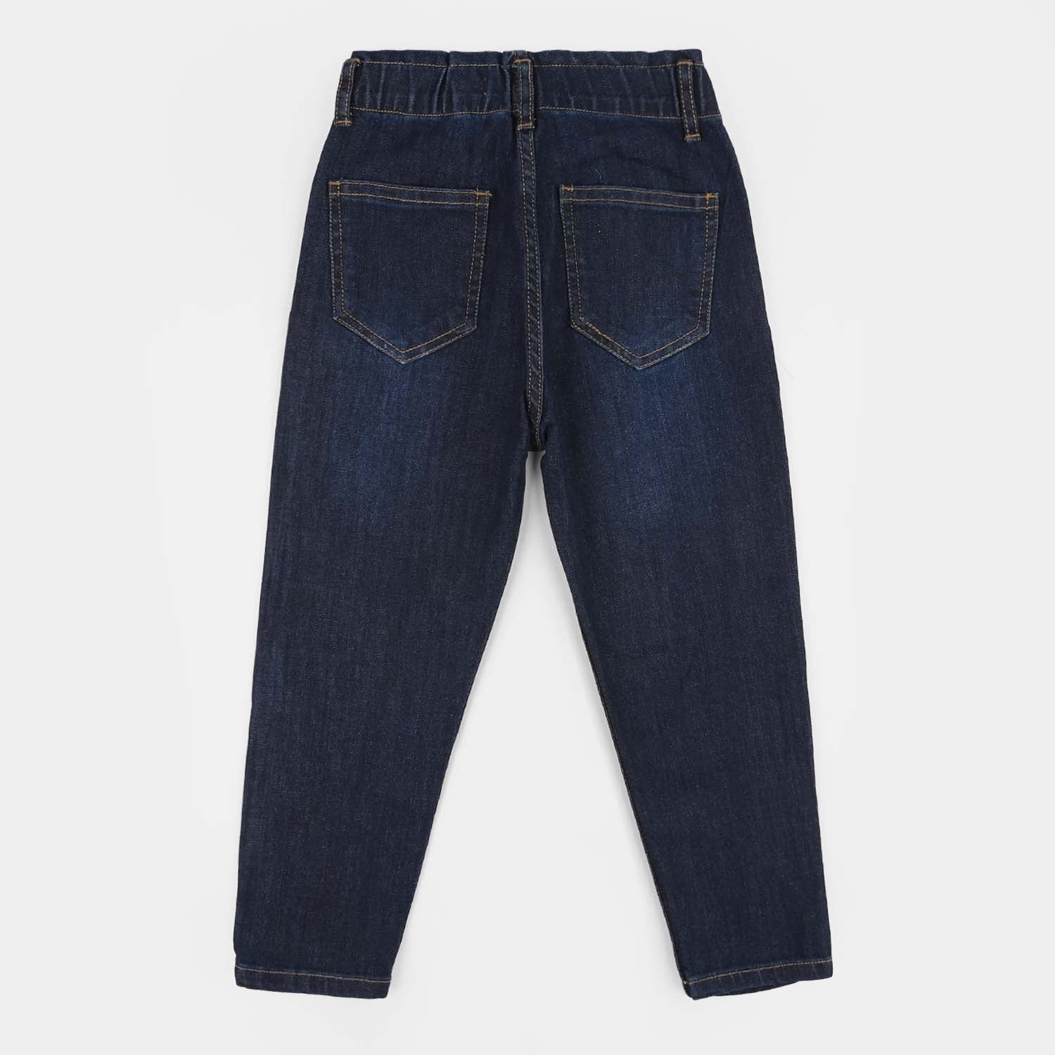 Girls Denim rigid Pant Nature Land-D.Blue - Image 3