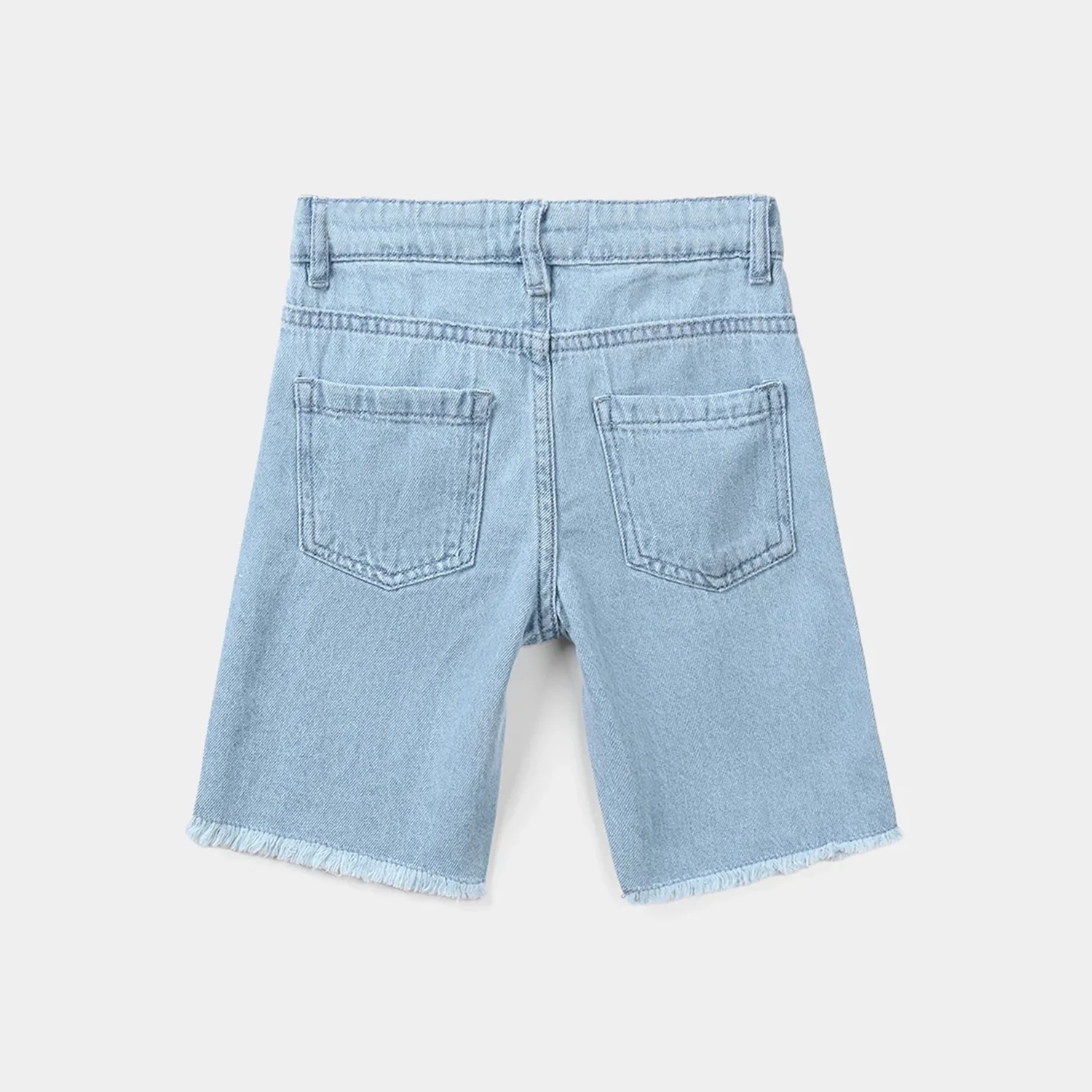Girls Denim Rigid Shorts - Light Blue - Image 4