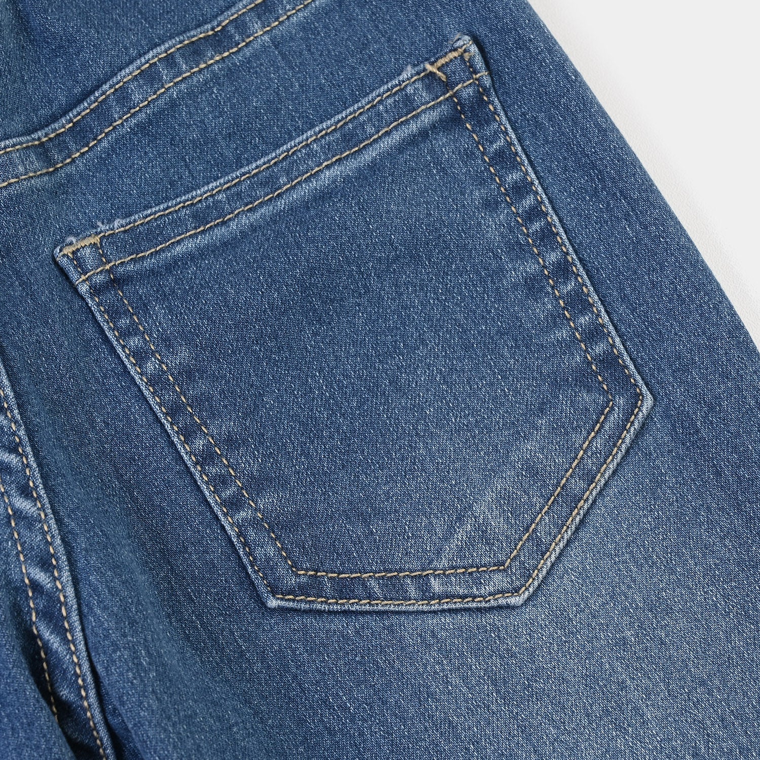 Girls Denim Stretch Jegging Basic-Mid Blue - Image 3