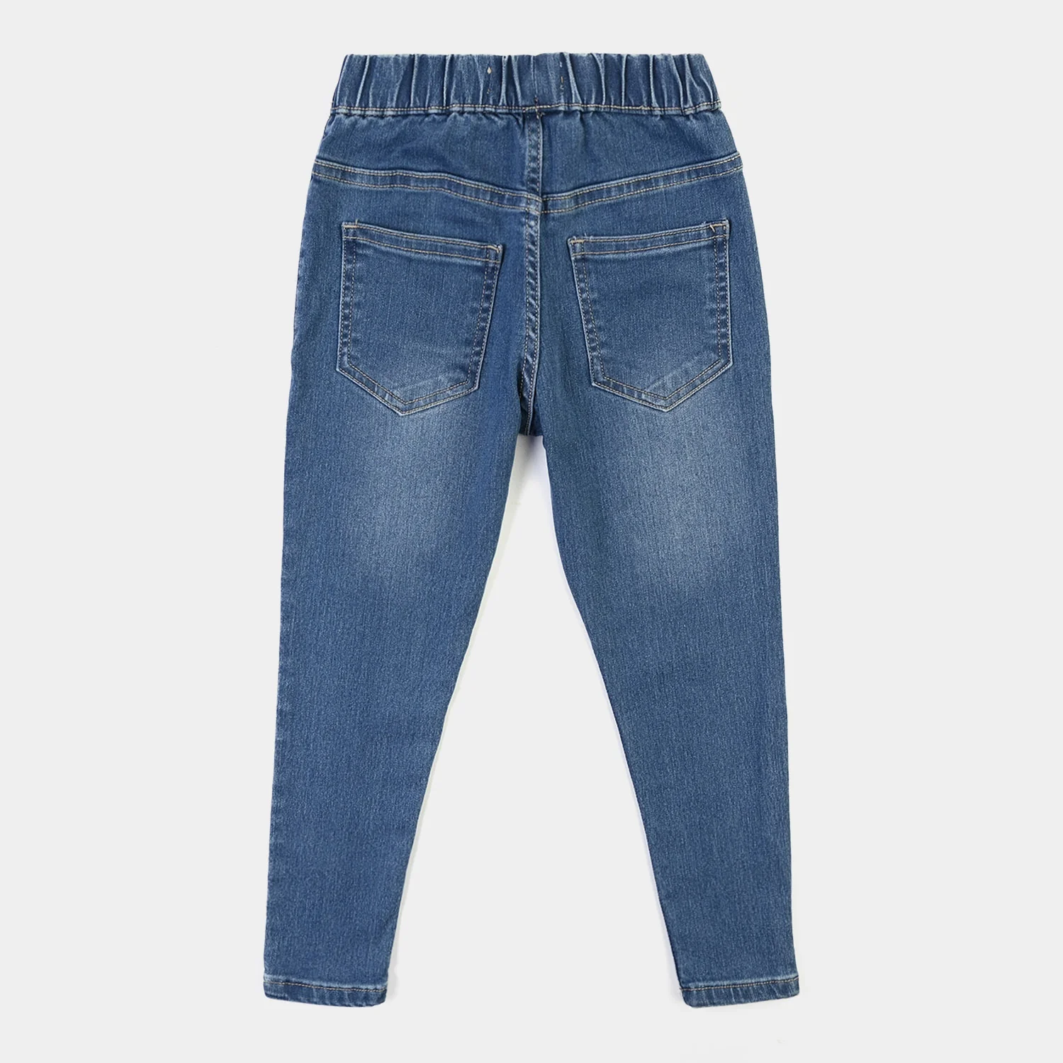 Girls Denim Stretch Jegging Basic-Mid Blue - Image 4