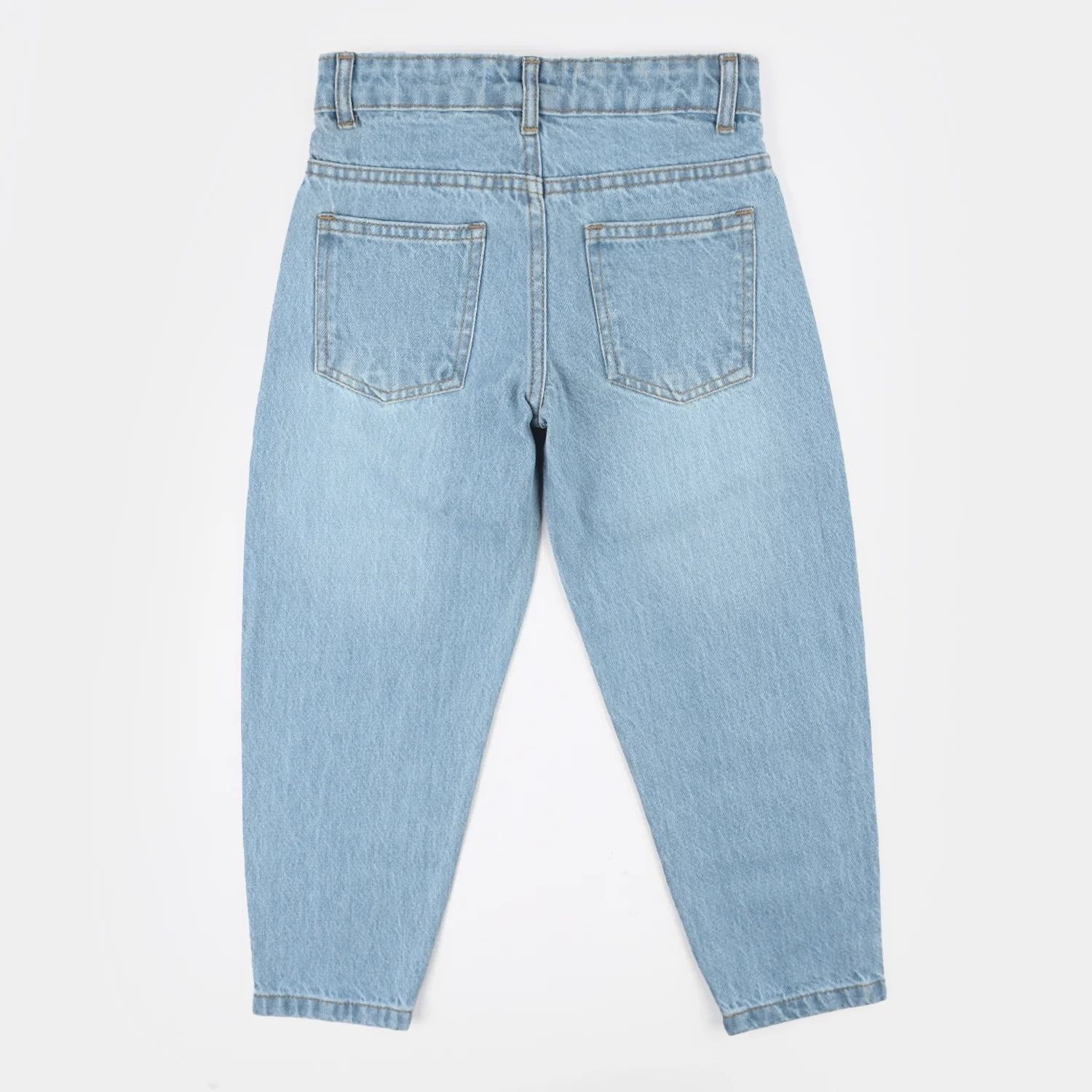 Girls Denim Stretch Pants - Light Blue - Image 3