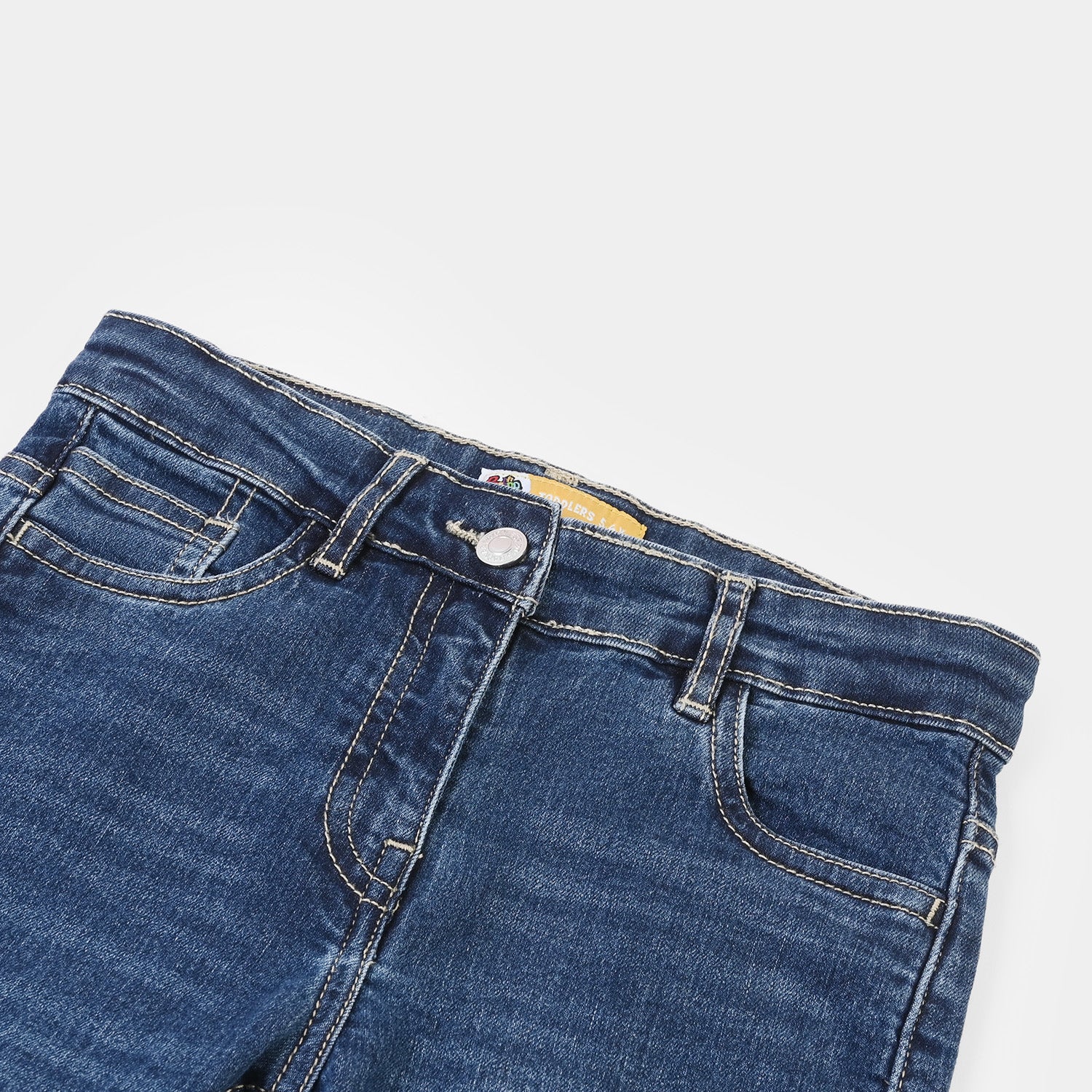 Girls Denim Stretch Pant Basic Slim Fit – Mid Blue - Image 2