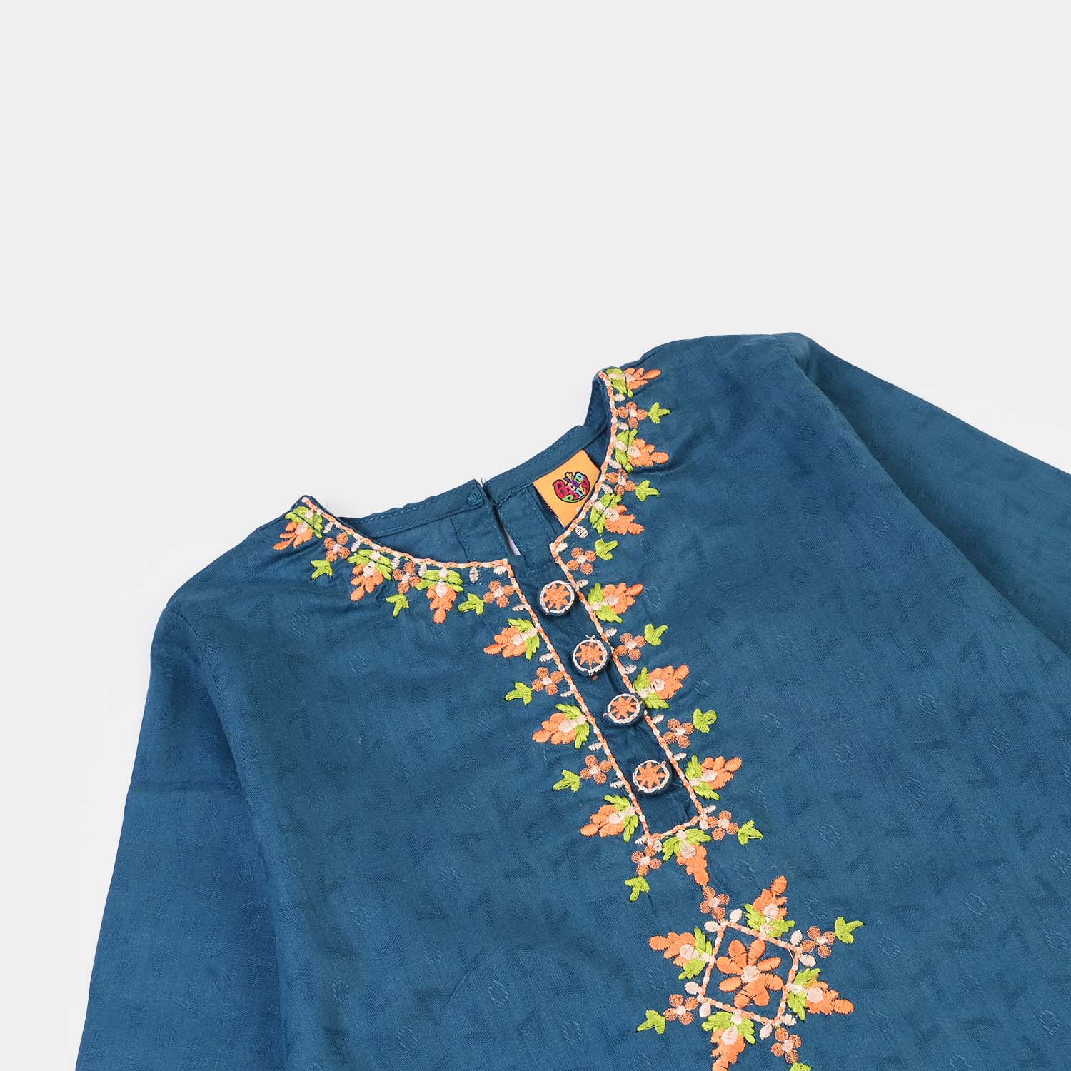 Girls Jacquard Emb 2Pcs Zareen - Teal.Blue - Image 3