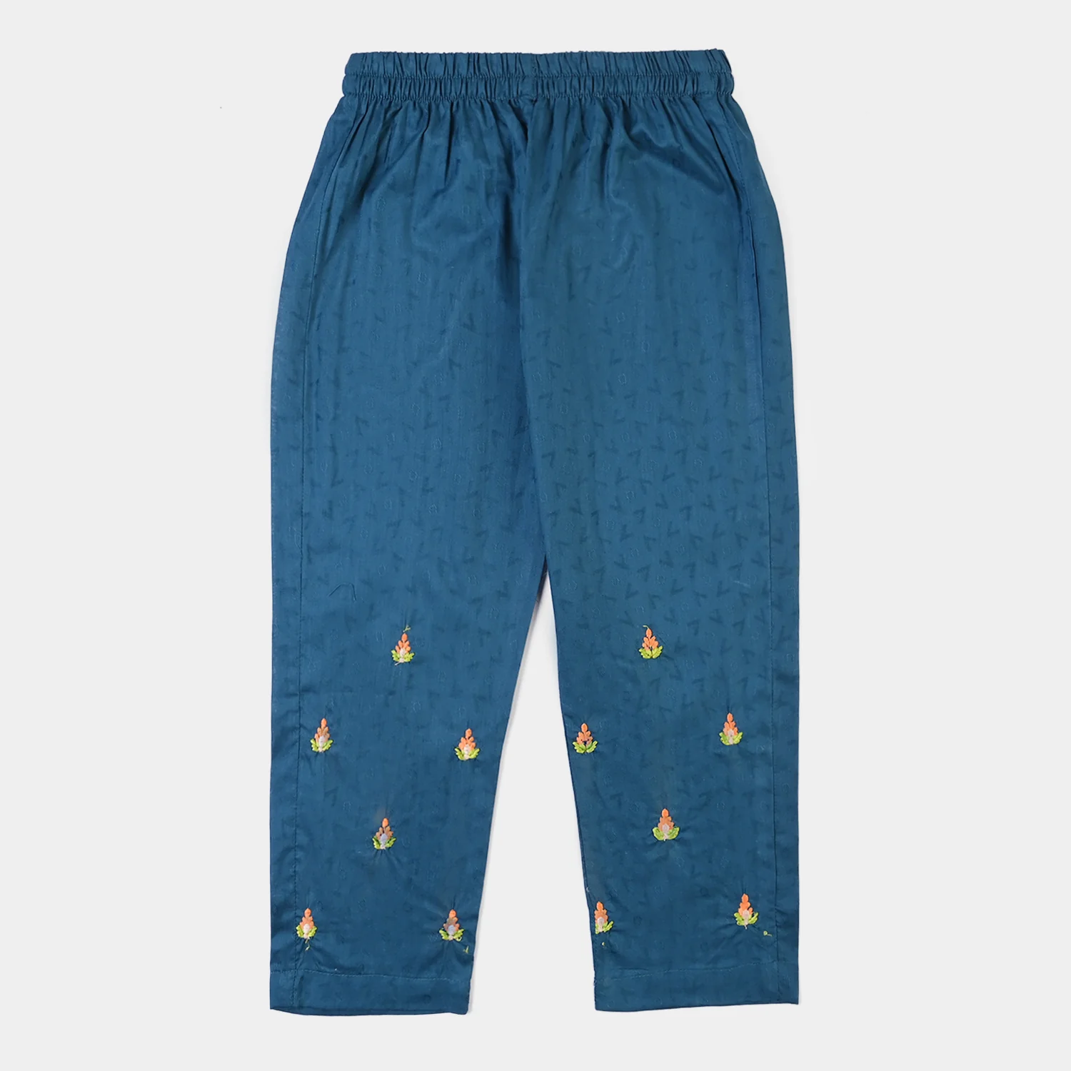 Girls Jacquard Emb 2Pcs Zareen - Teal.Blue - Image 5