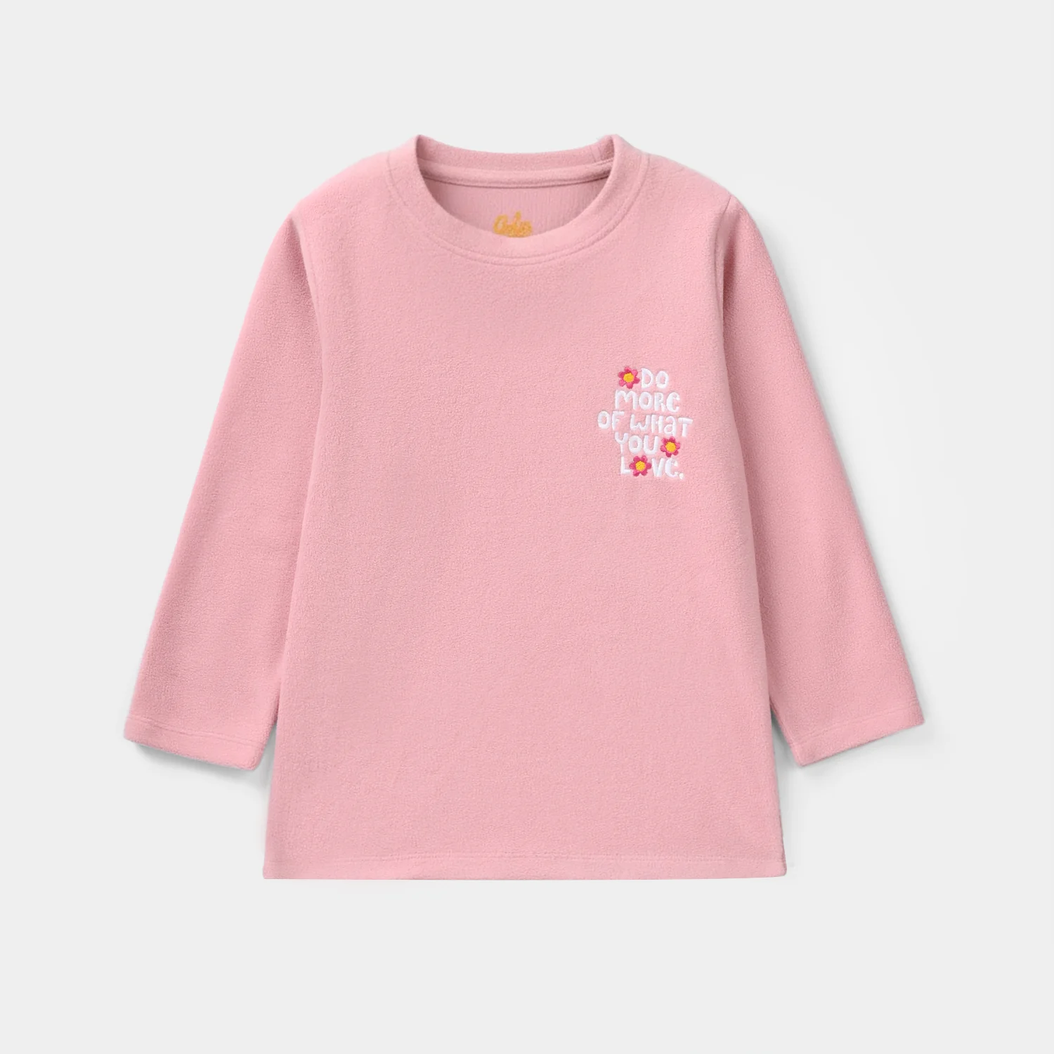 Girls Fleece 2 Piece Suit DO MORE-PINK - Image 2