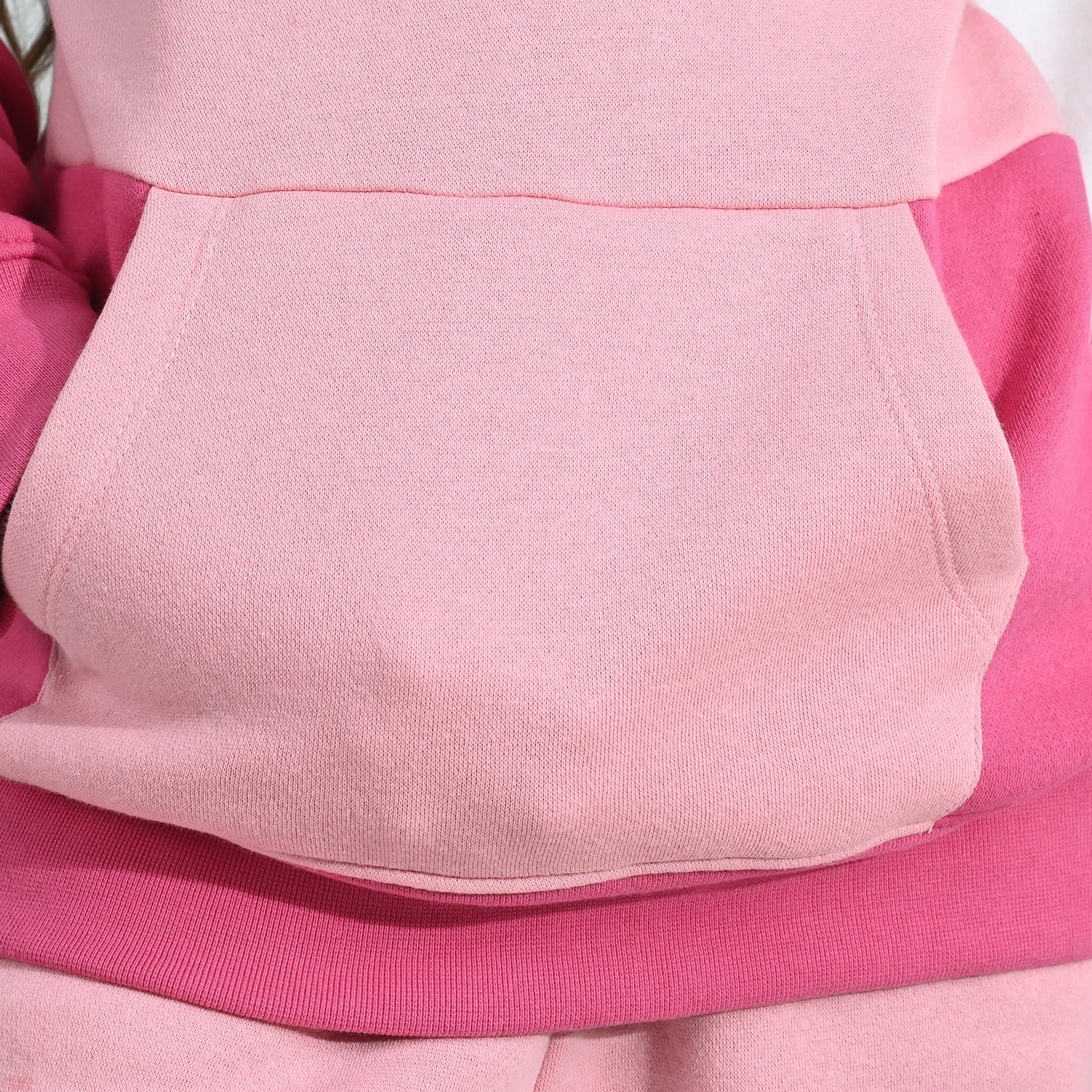 Girls Fleece 2 Piece Suit Heart - Pink - Image 4