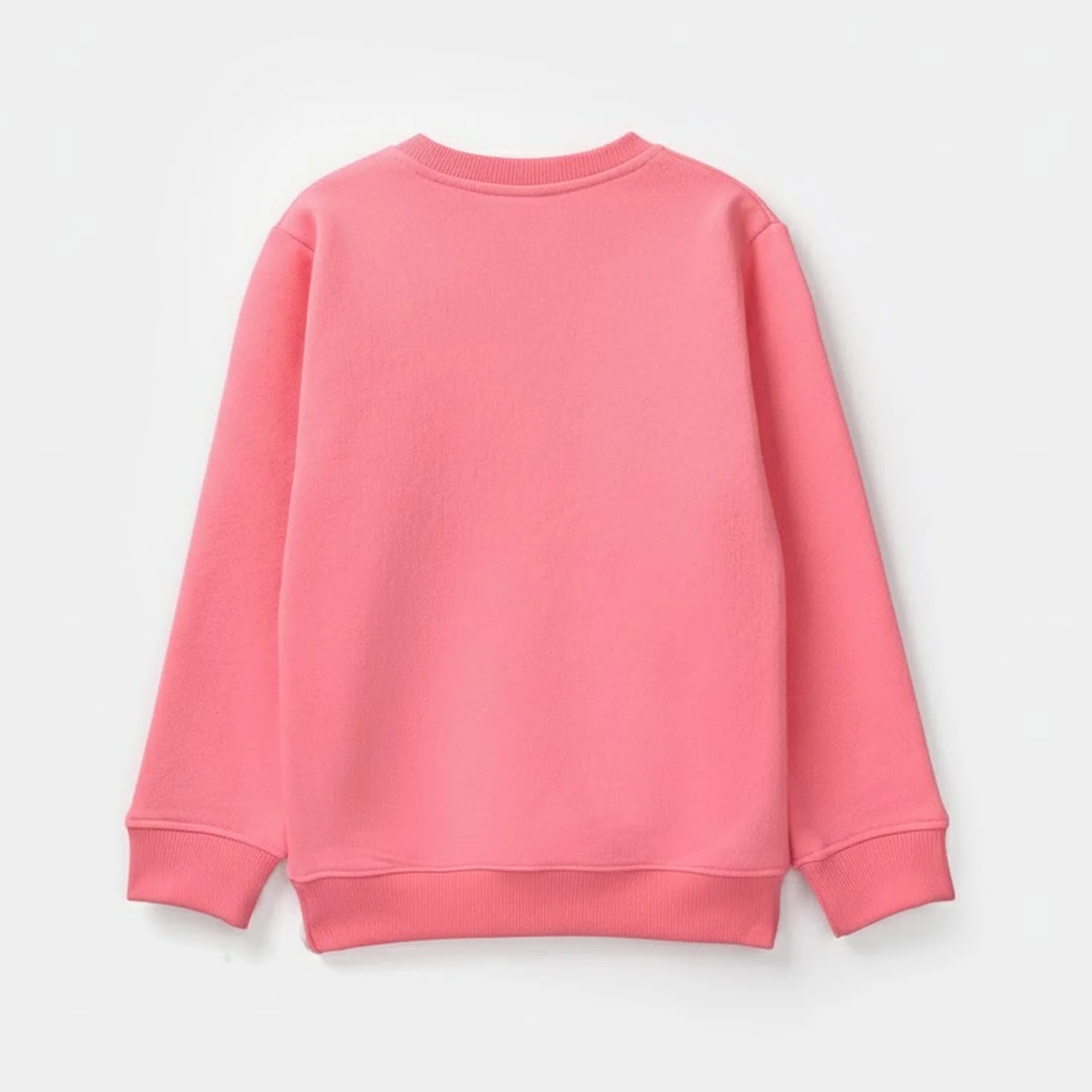 Girls Fleece Sweatshirt-Pink - Image 4