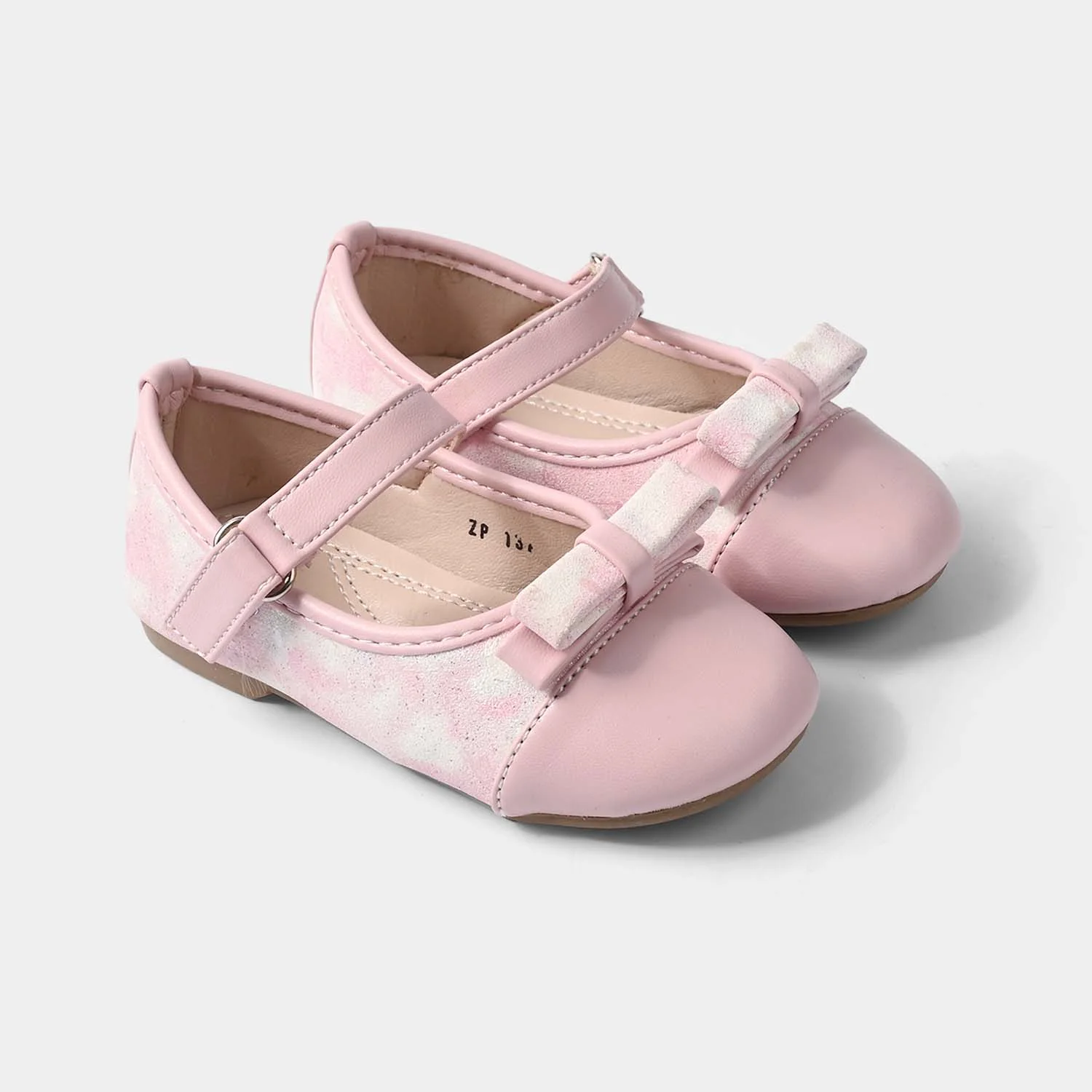 Girls Formal Pumps with Bow ZP-134 – Pink - Image 3