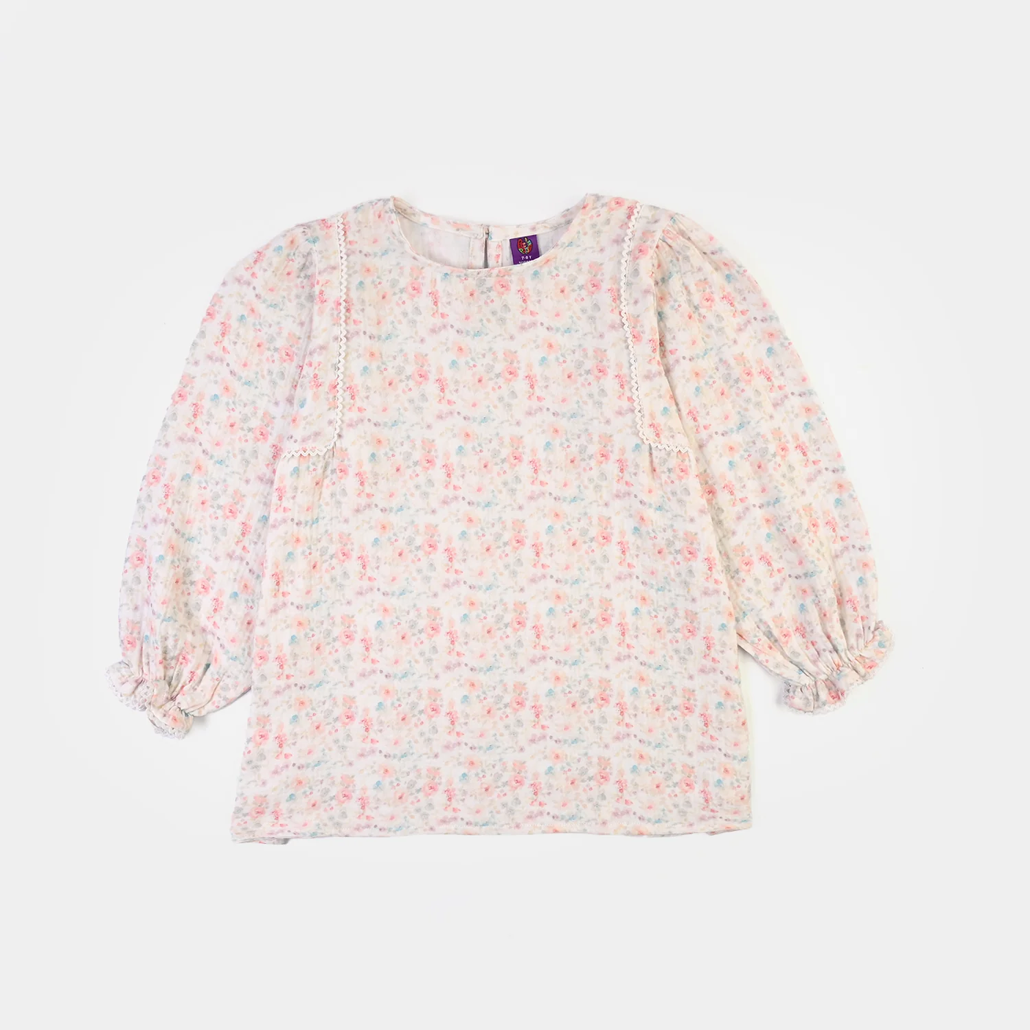 Girls Gauze Casual Top Flora-Multi