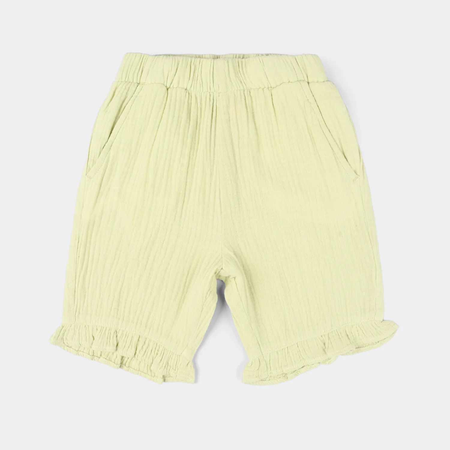 Girls Gauze Shorts (Frill) - Yellow
