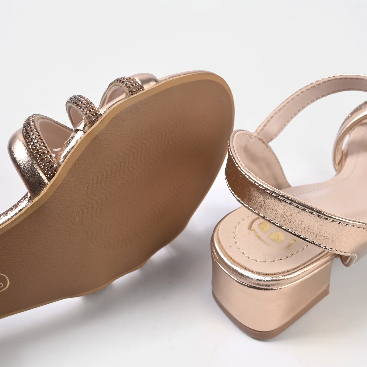 Girls Heel sandal ZP-109-CHAMPAGNE - Image 2