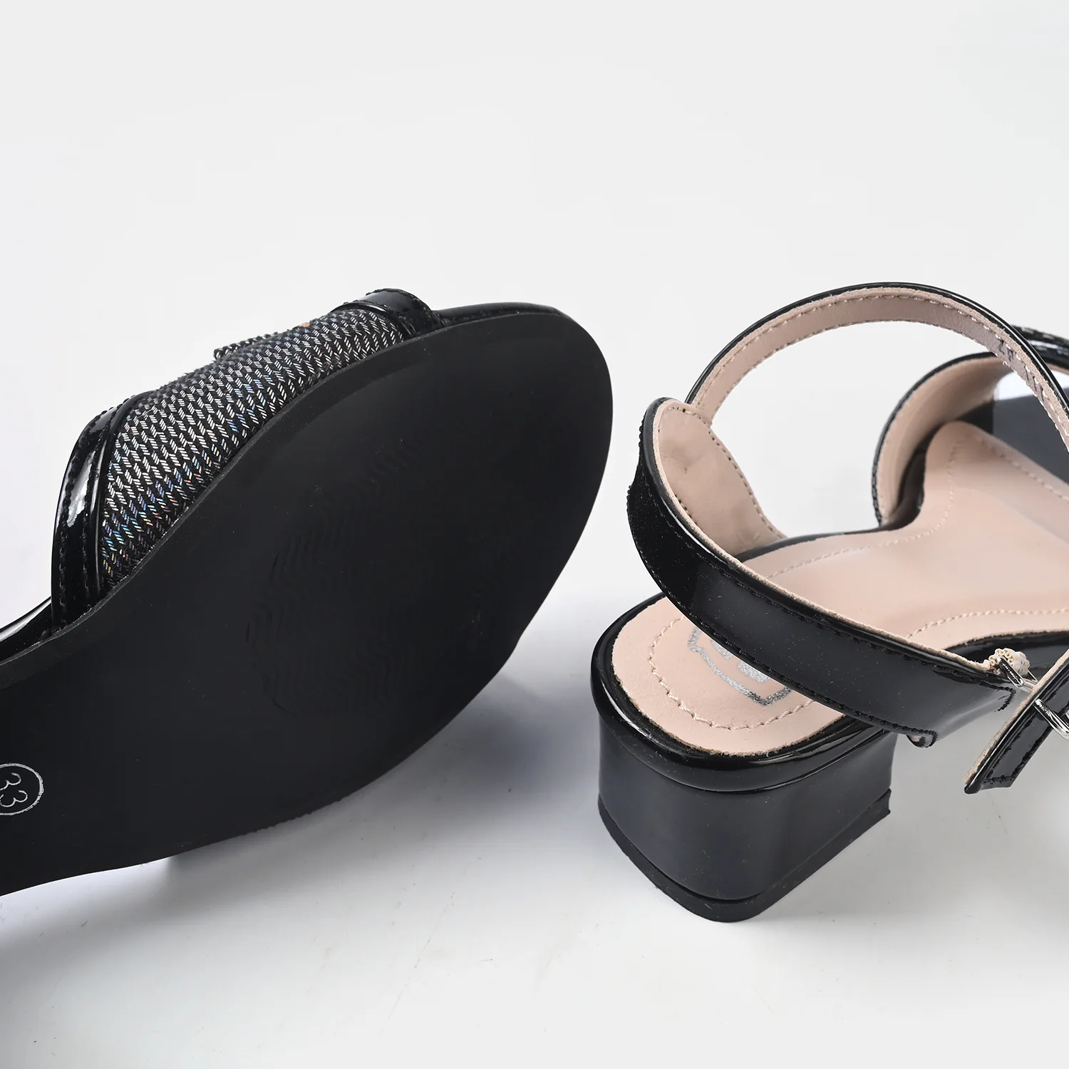 Girls Heel sandal ZP-111-BLACK - Image 2