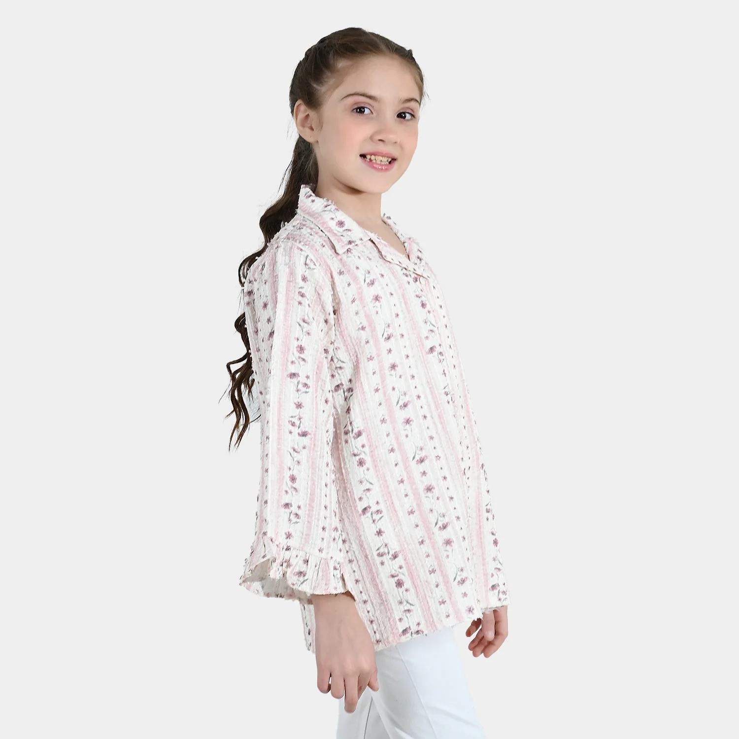 Girls Jacquard Top - Multi - Image 5