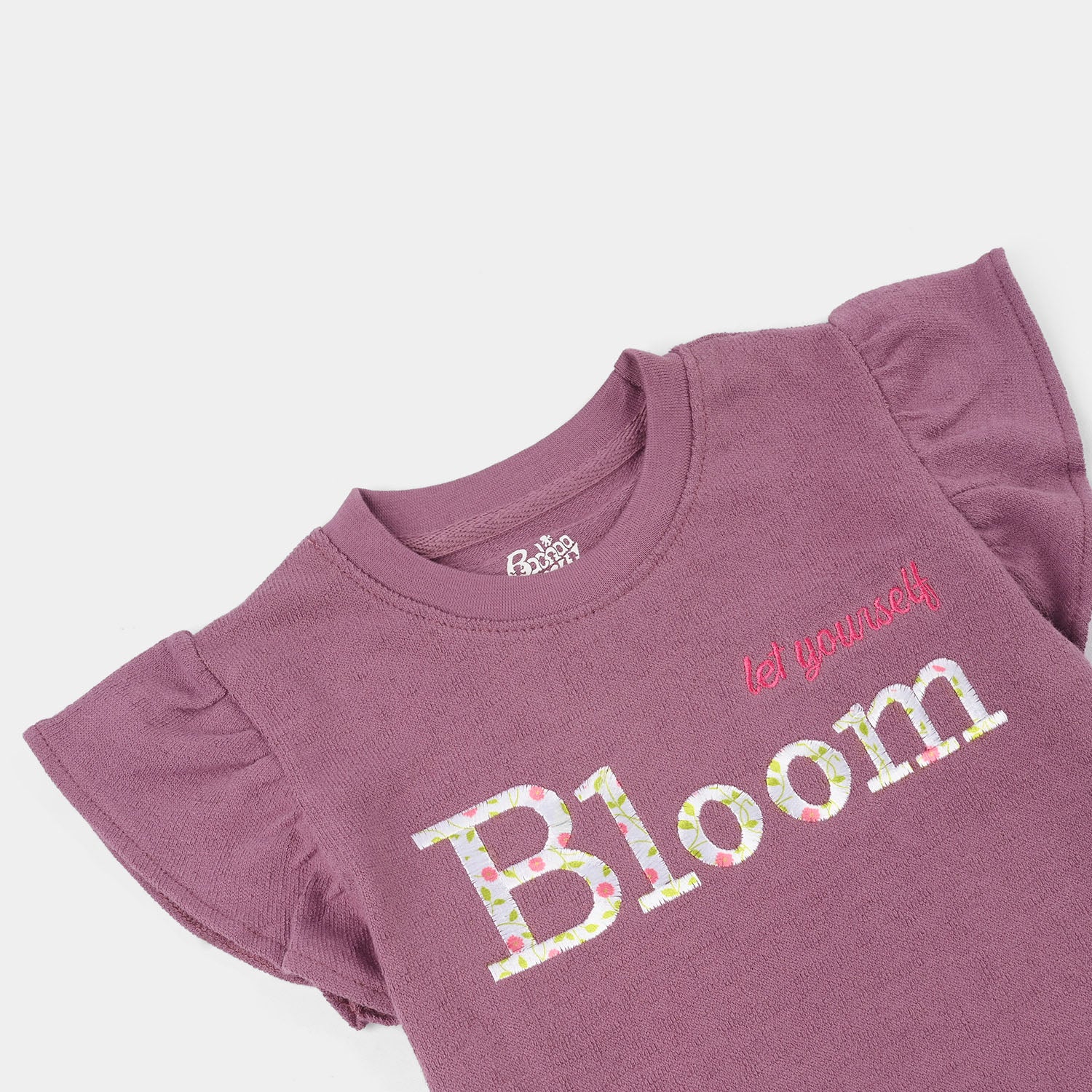 Girls Jersey/Terry T-Shirt (Bloom) - Purple - Image 3