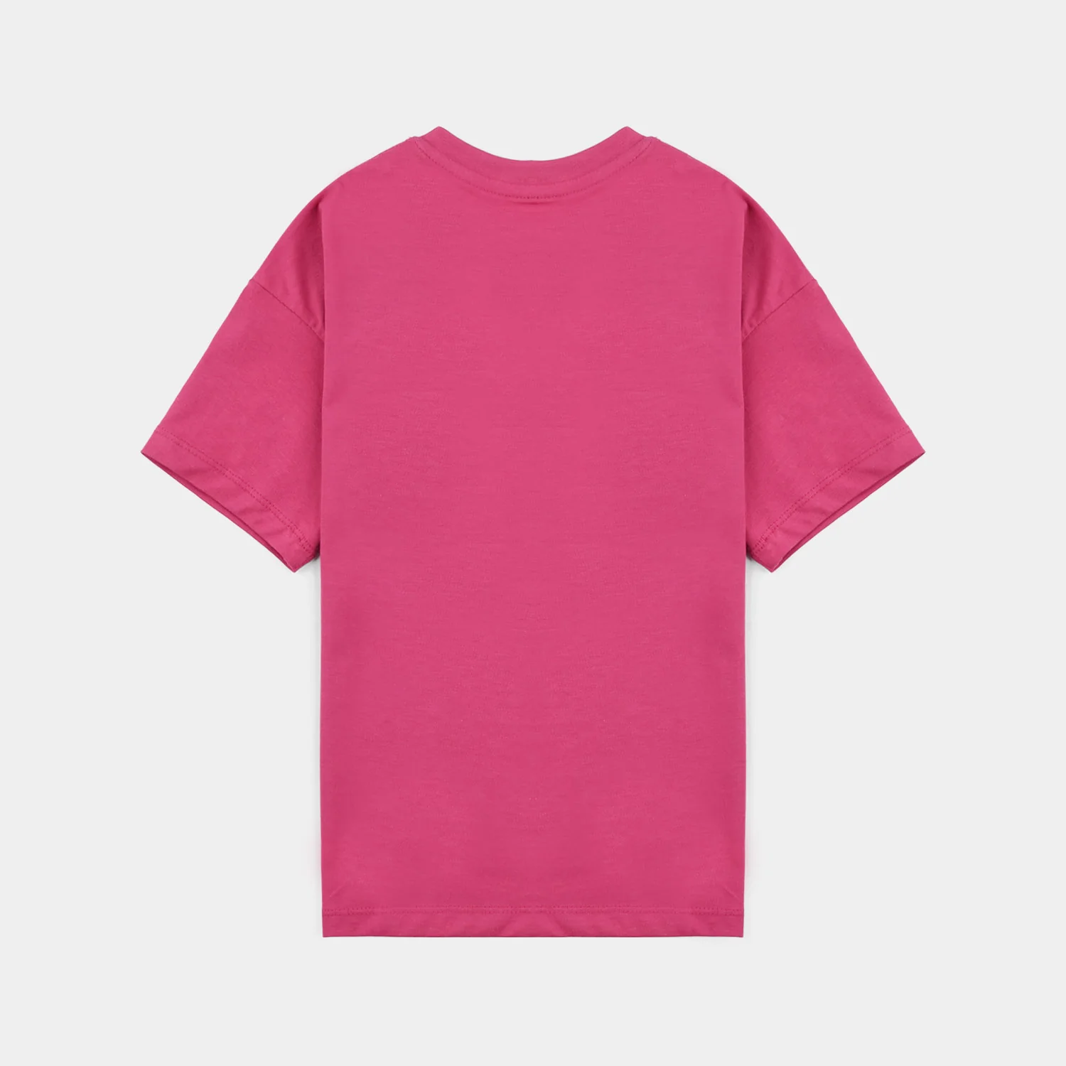 Girls Jersey/Terry T-Shirt - Red - Image 3