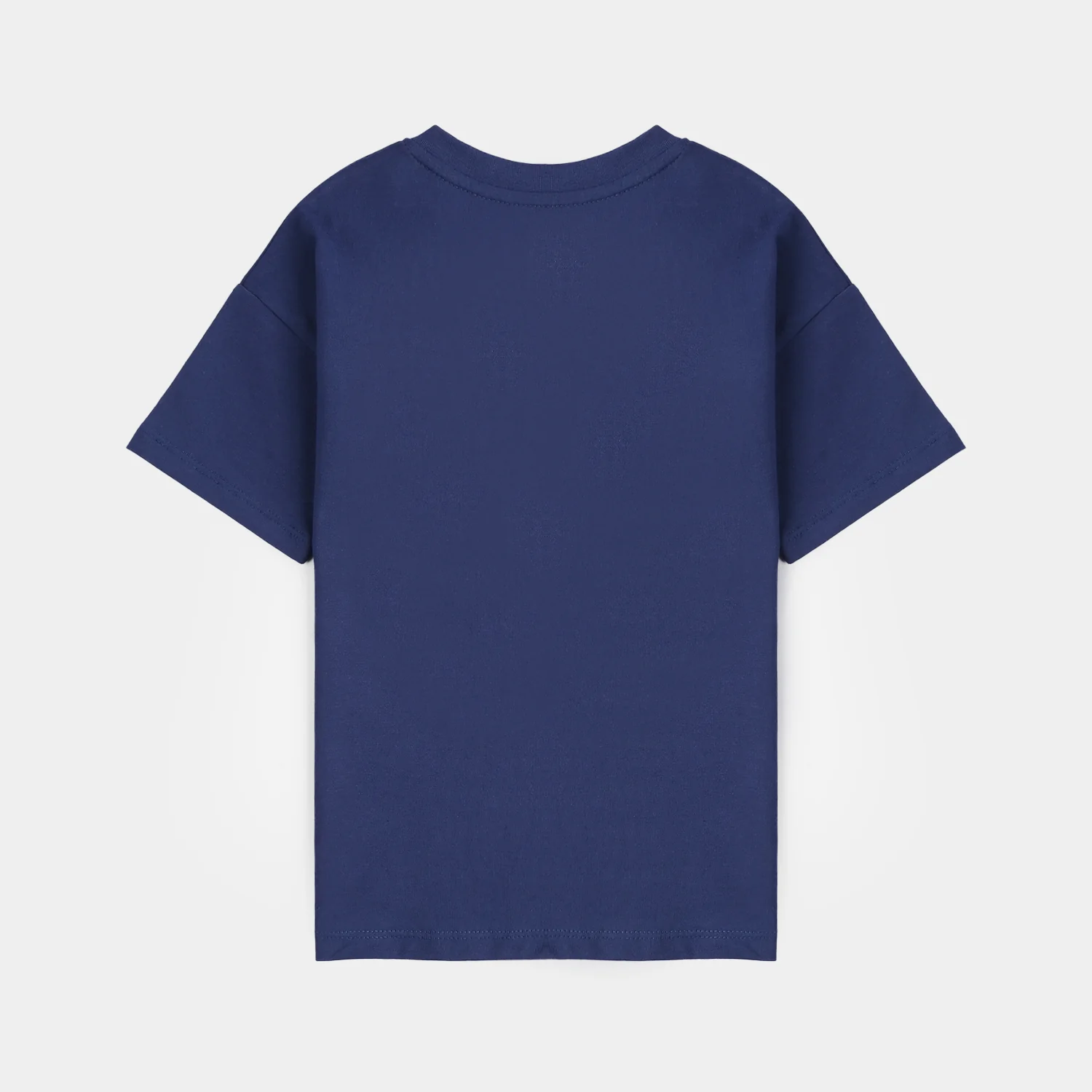 Girls Jersey/Terry T-Shirt - Navy Blue - Image 4