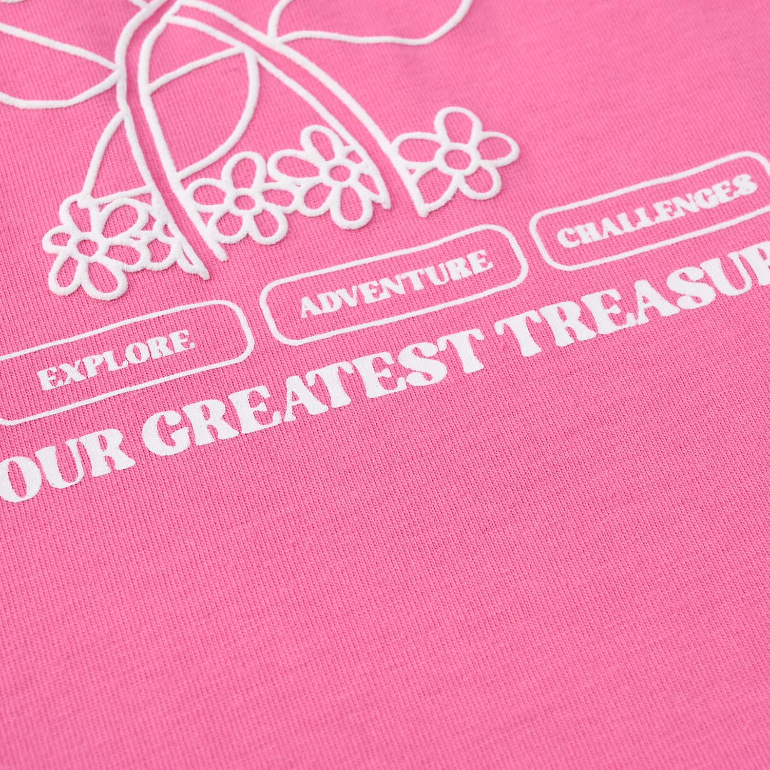 Girls Jersey/Terry T-Shirt - Hot Pink - Image 3