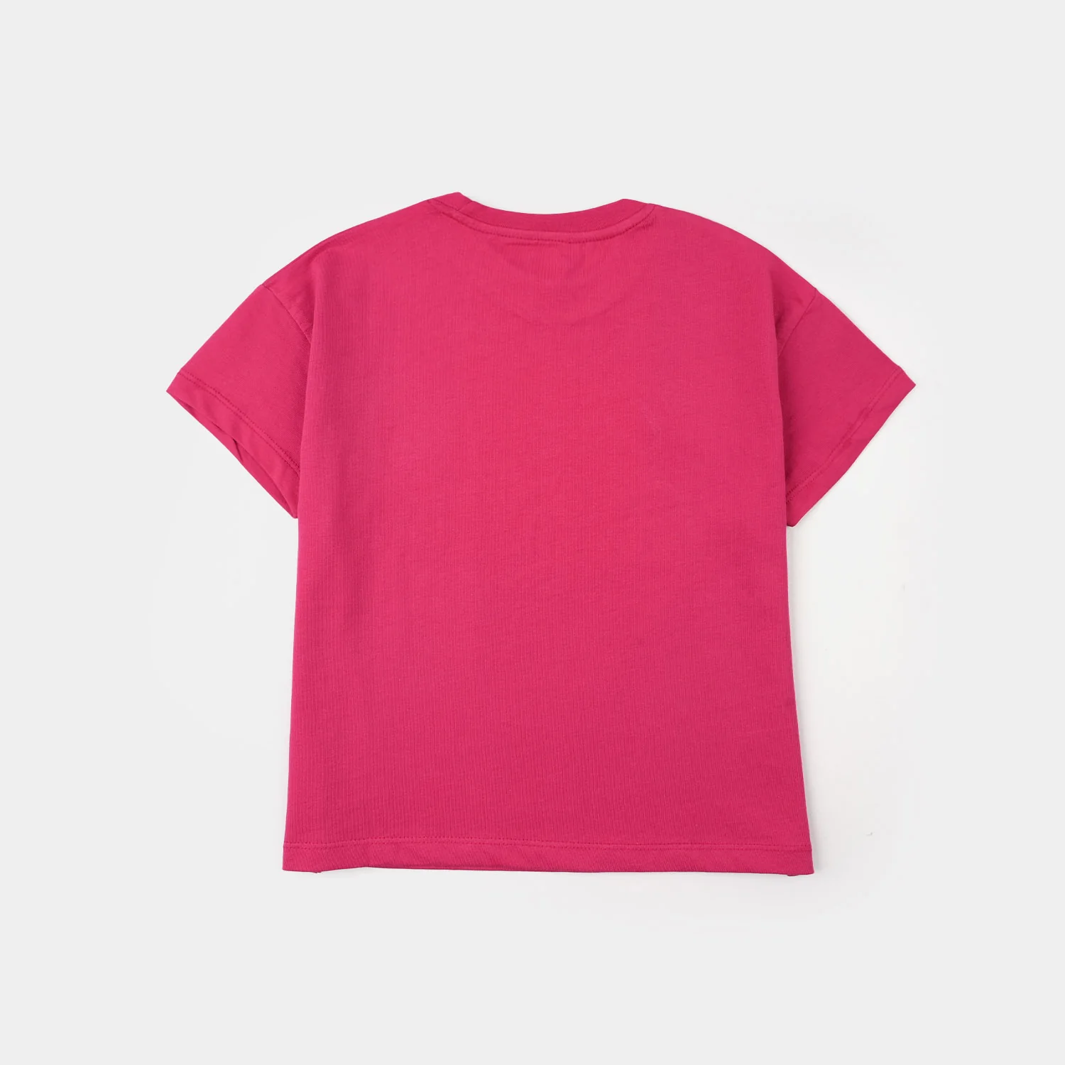 Girls Jersey/Terry T-Shirt - Red - Image 3