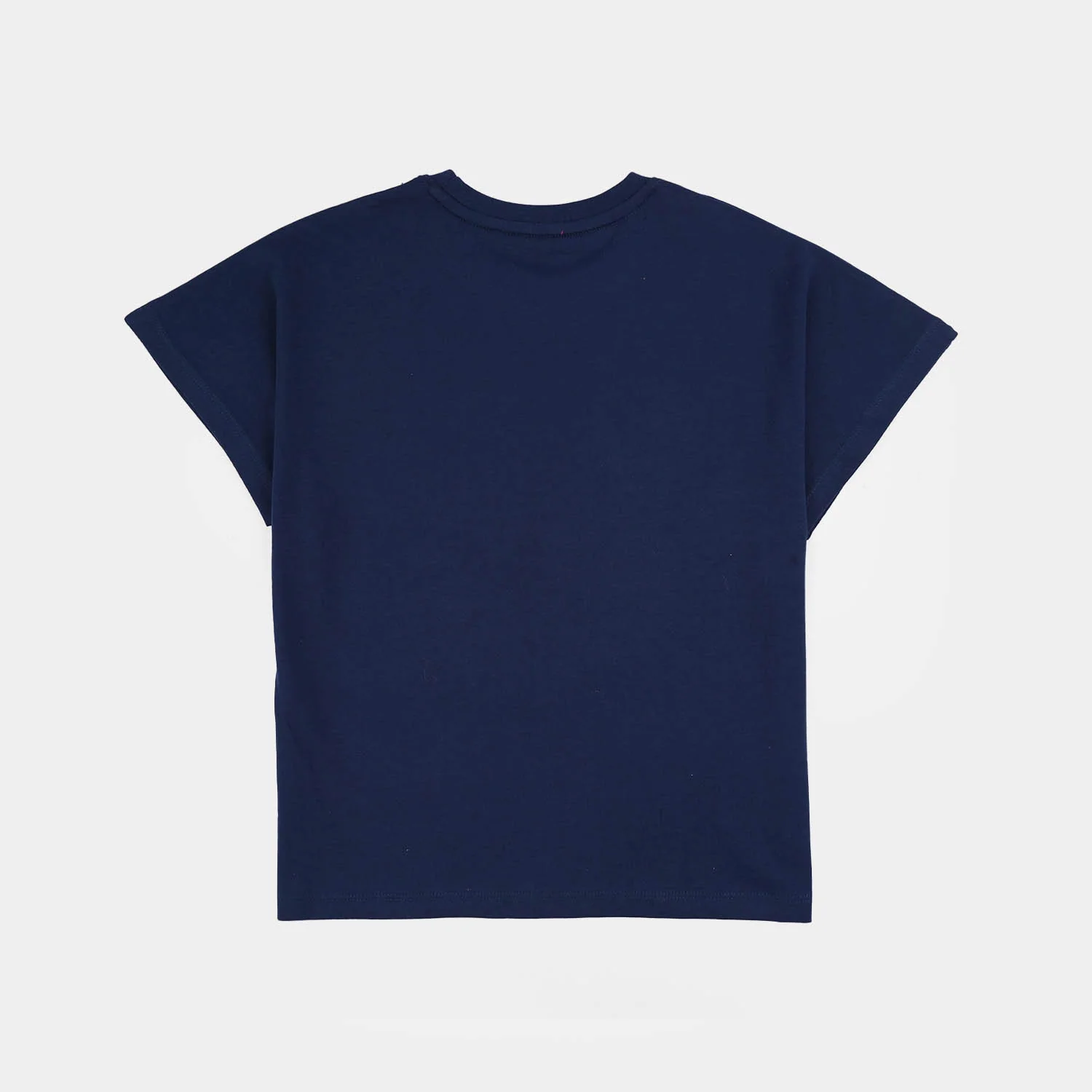 Girls Jersey/Terry T-Shirt (Make It Happen) - Navy Blue - Image 4