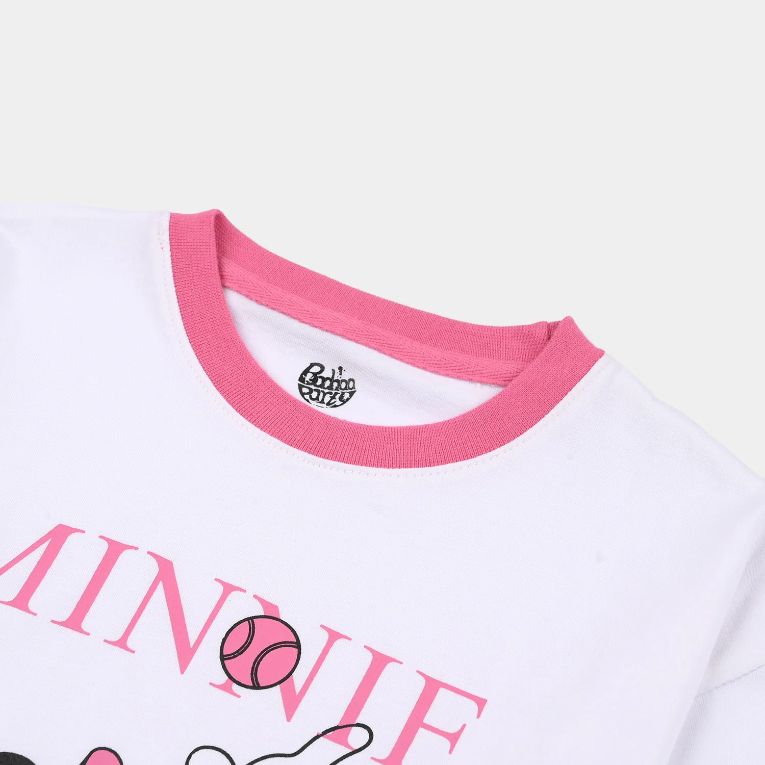 Girls Jersey/Terry T-Shirt Character - White - Image 2