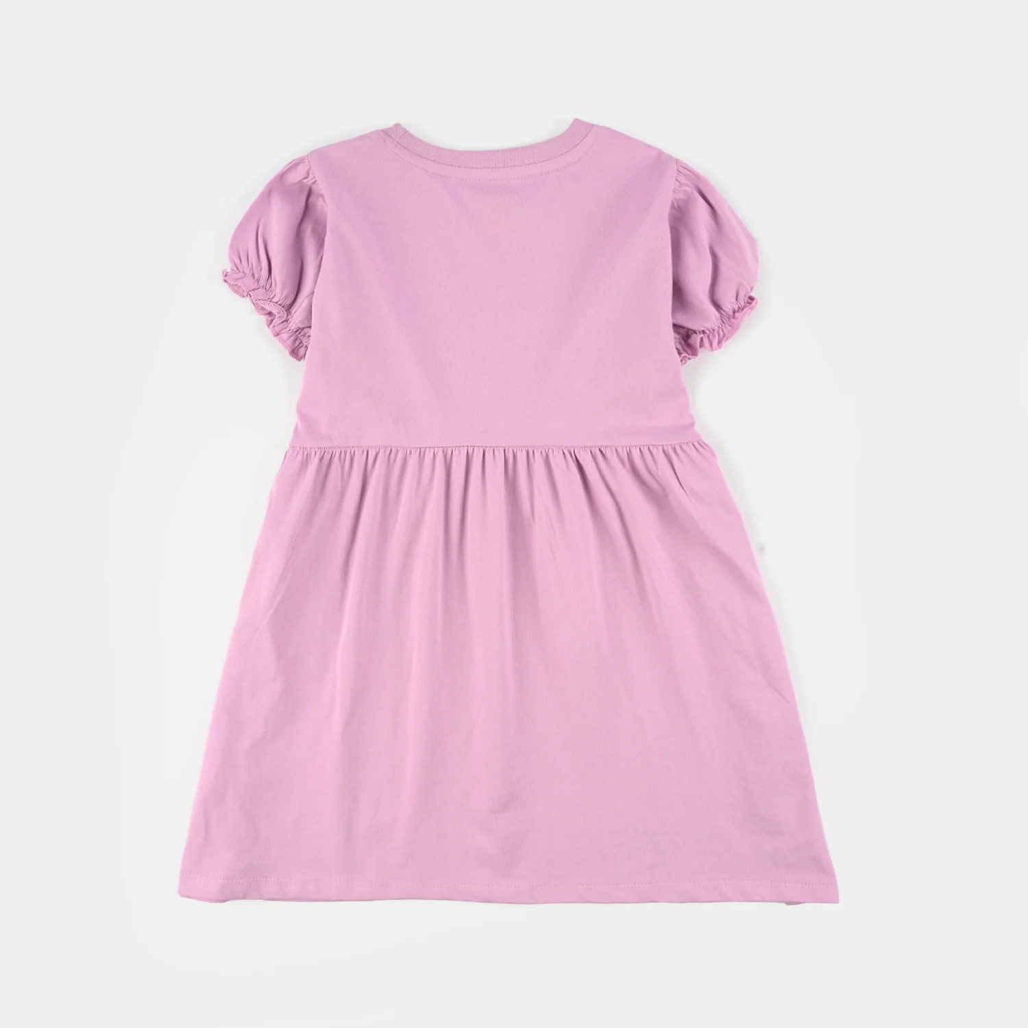 Girls Jersey/Terry Knitted Frock (Good Mood) - Pink - Image 10