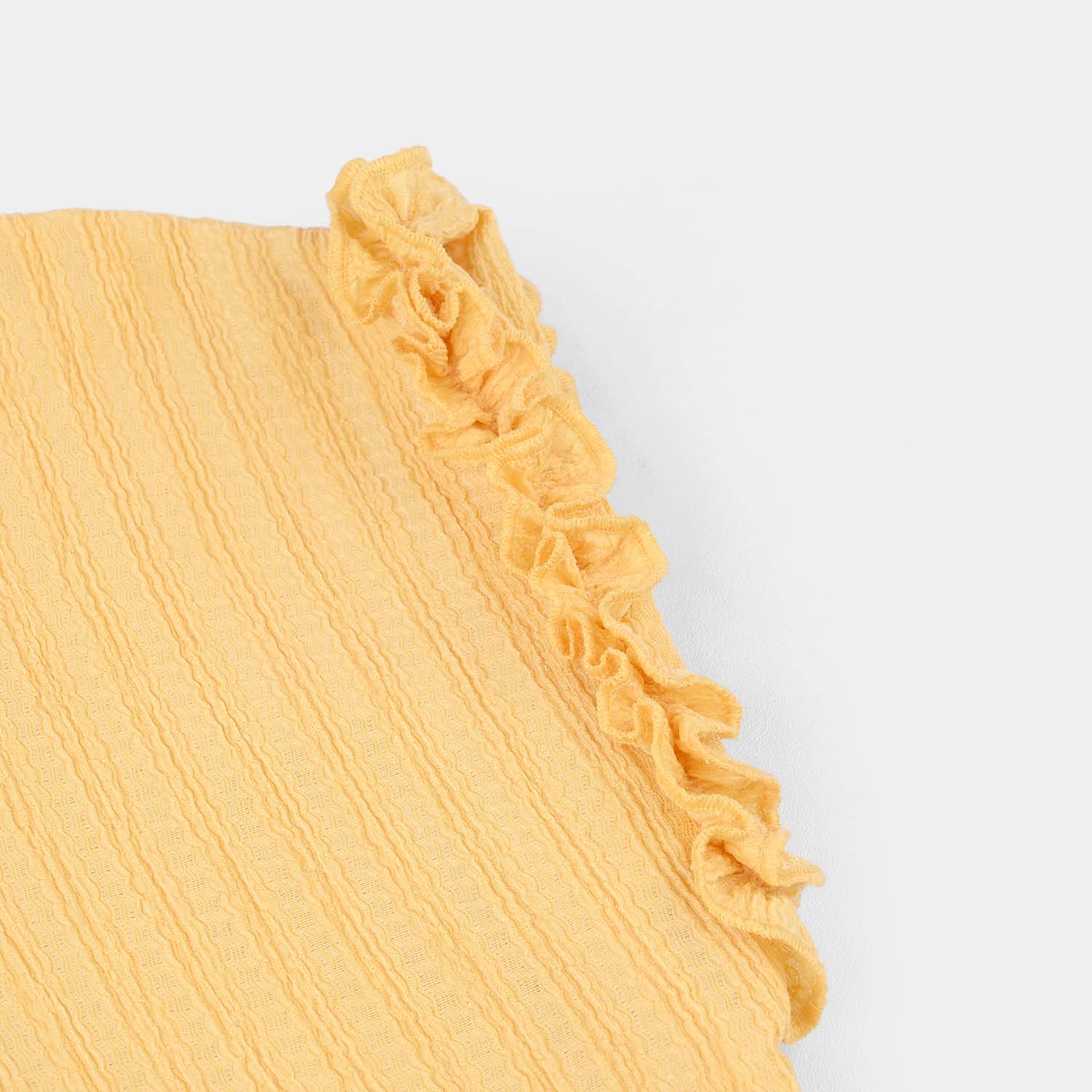Girls Knitted jacquard T-Shirt (Knot) - Yellow - Image 3