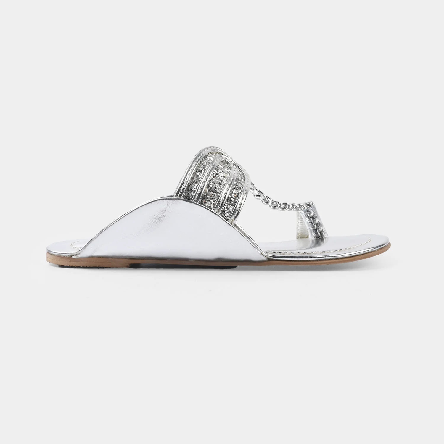 Girls Kolhapuri AS-007-SILVER - Image 3