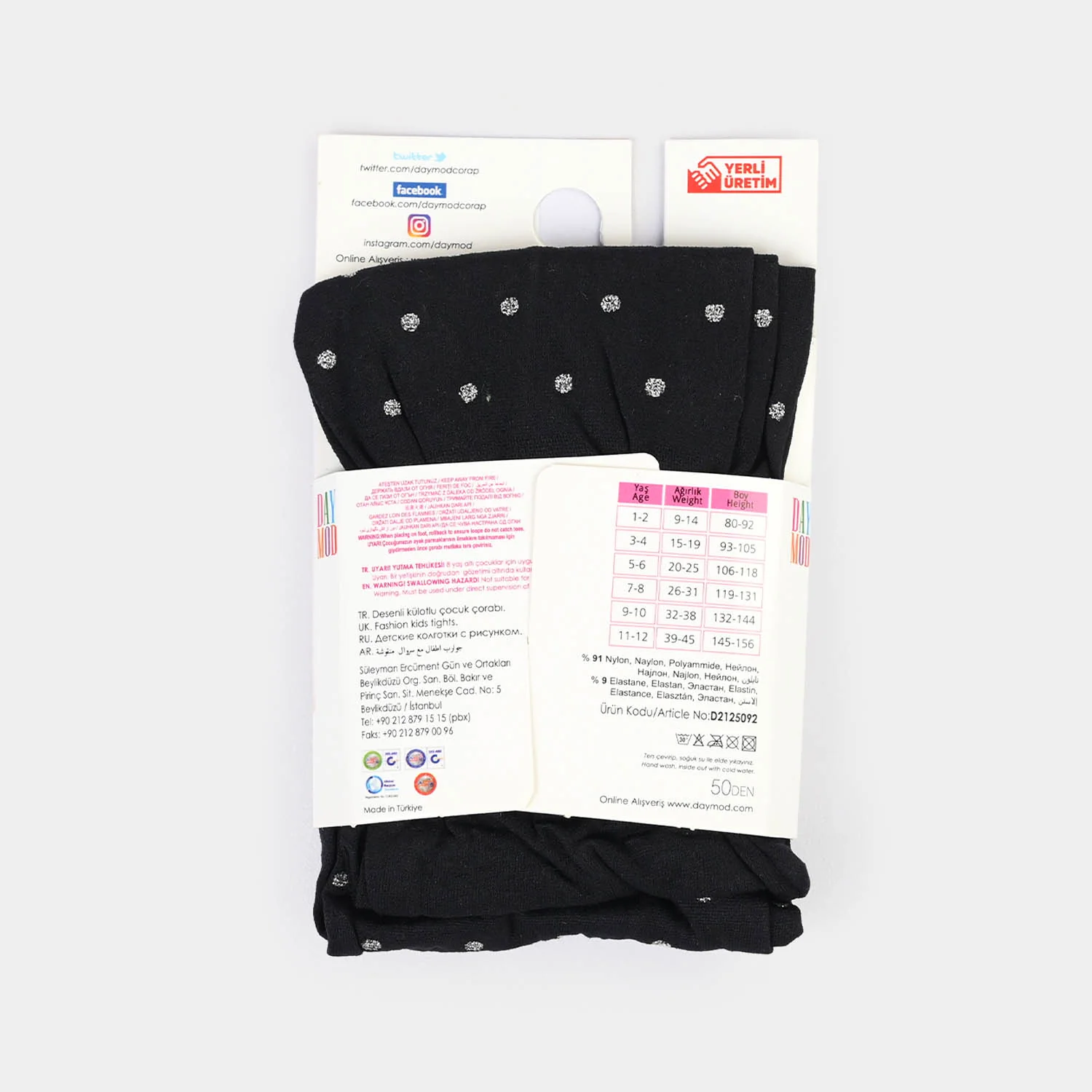 Girls Leggings (Punto) - Black - Image 4