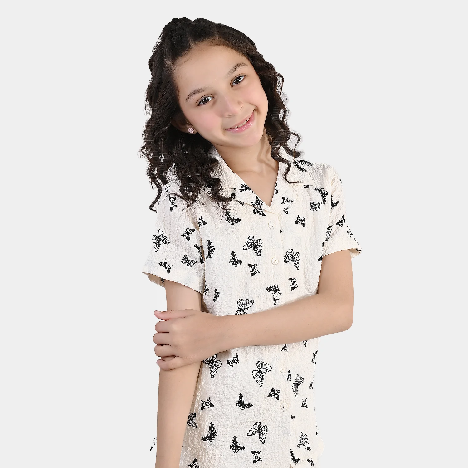 Girls Linen Viscose Nightwear Butterfly - Image 2