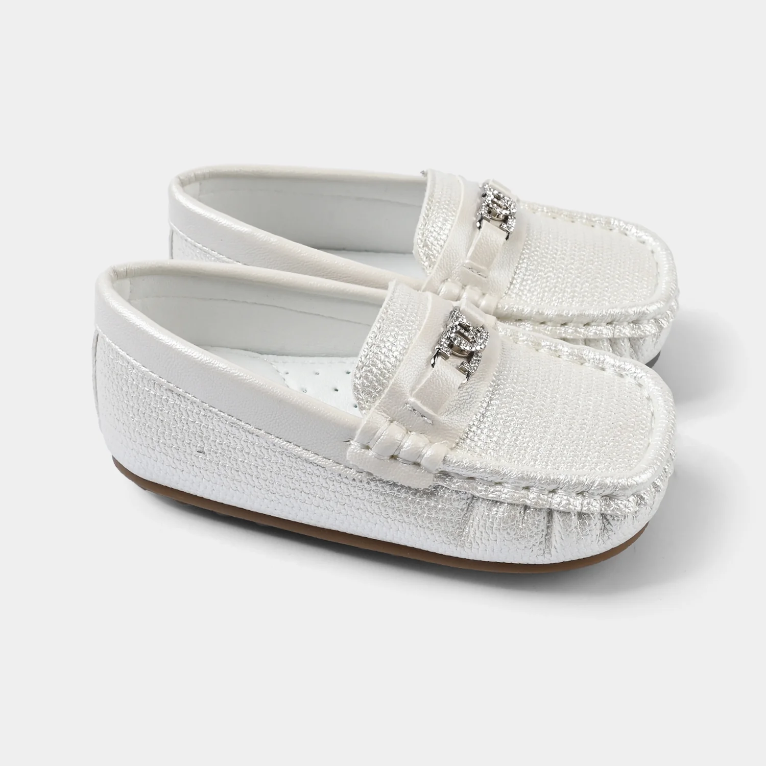 Girls Loafer H502-GR2-SILVER - Image 3