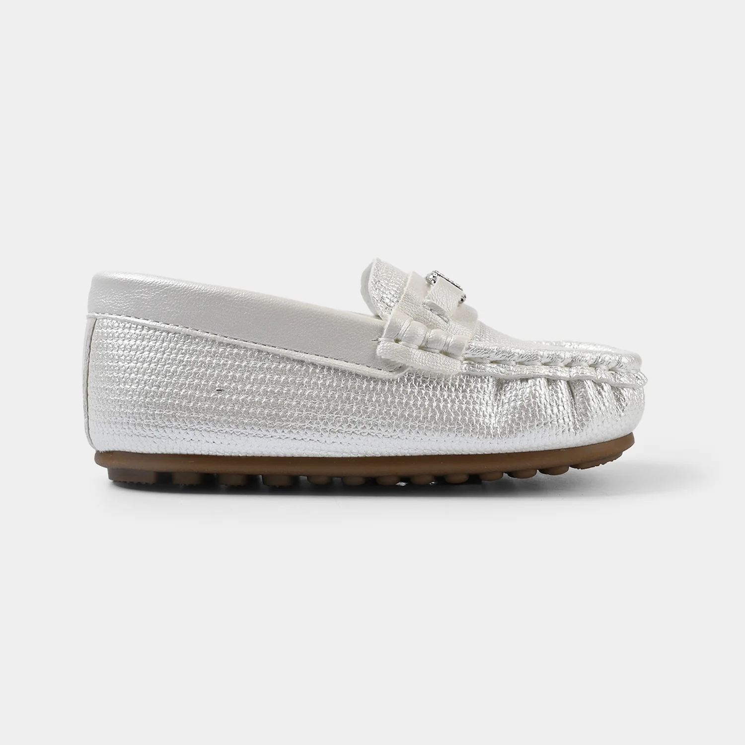 Girls Loafer H502-GR2-SILVER - Image 4