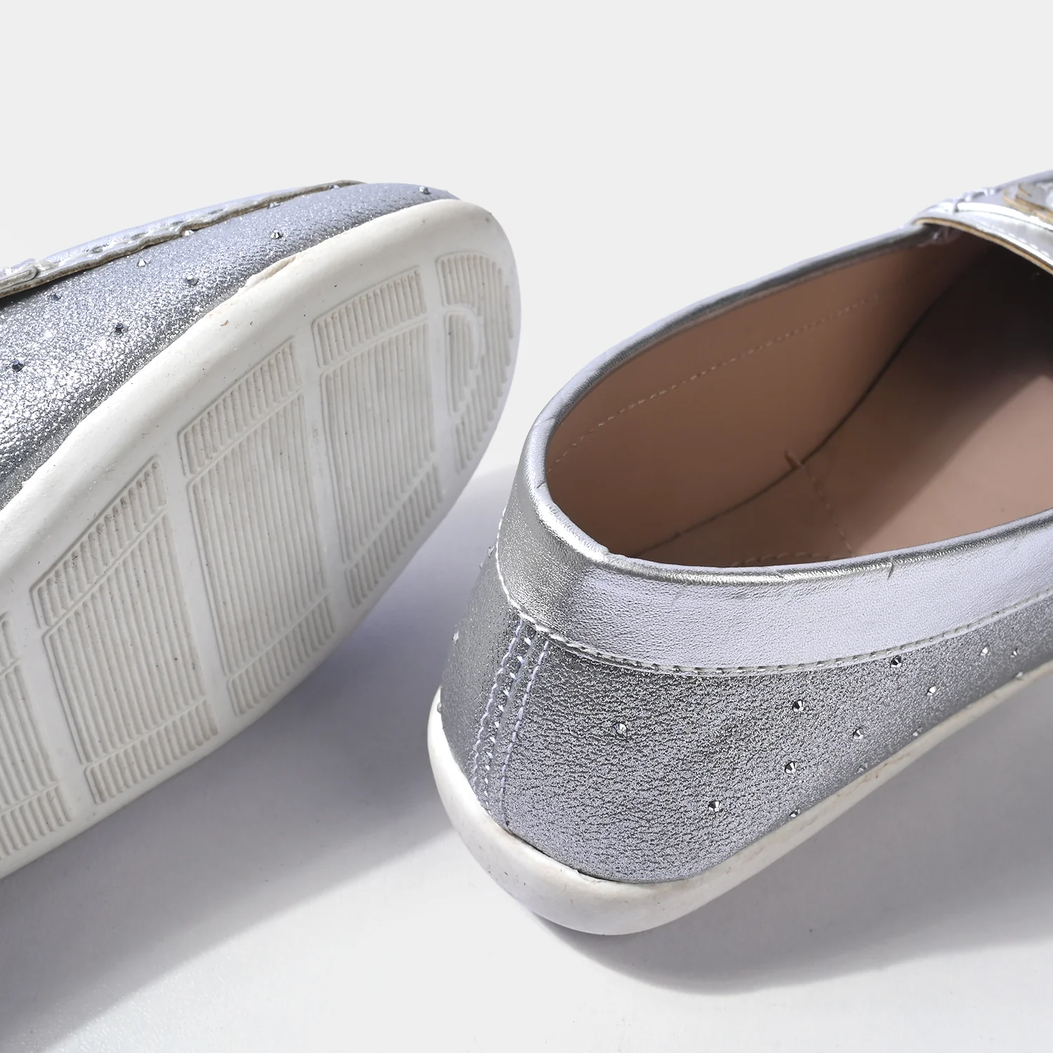 Girls Loafer JV-13-SILVER - Image 3