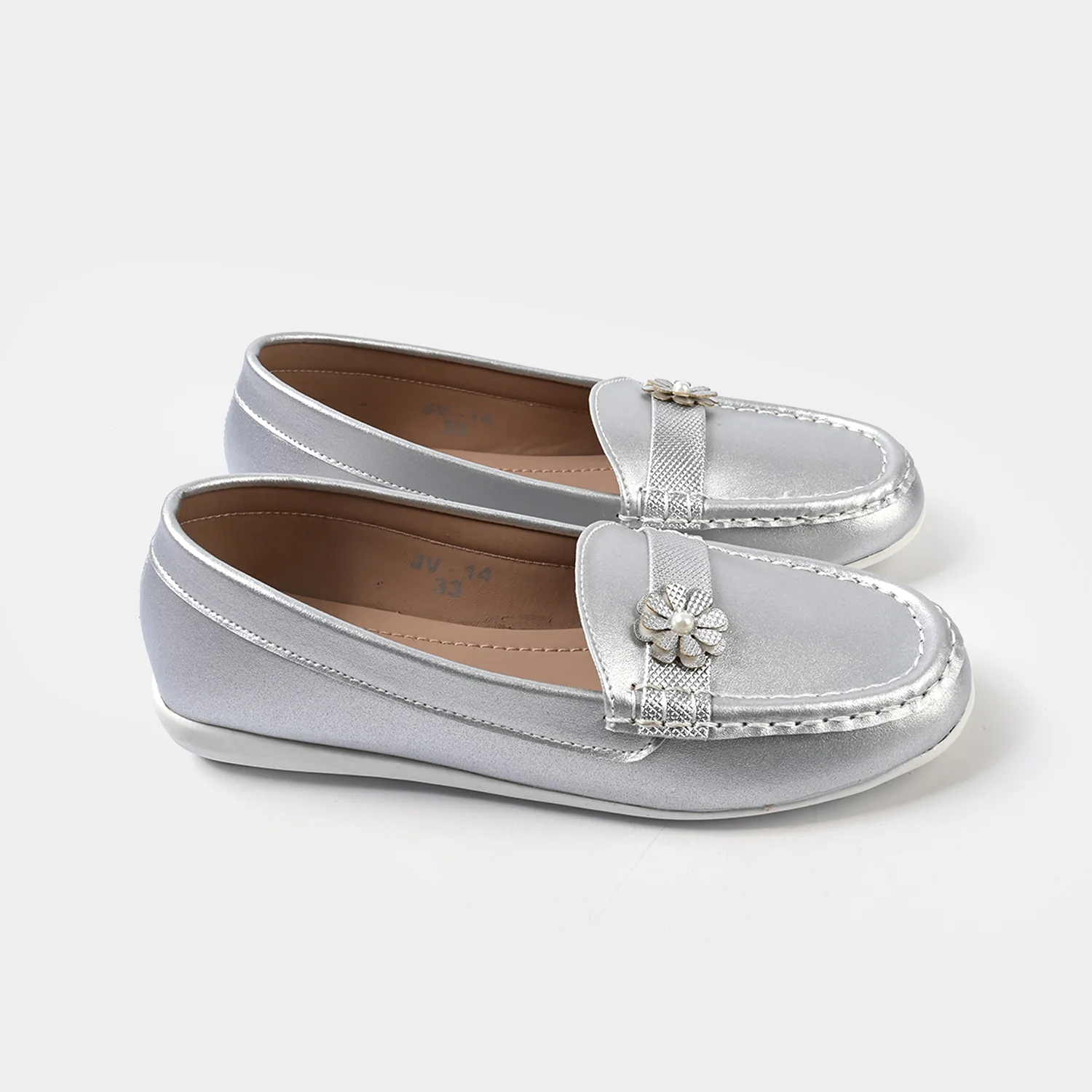 Girls Loafer JV-14-SILVER - Image 3