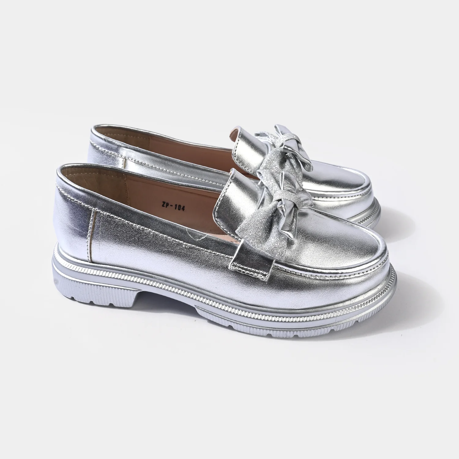 Girls Loafer ZP-104-SILVER - Image 4