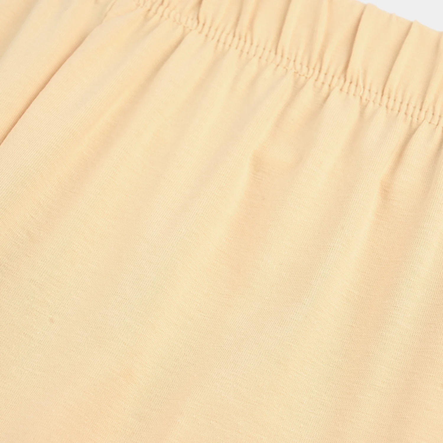 Girls Lycra Jersey Plain Tights - Cream - Image 2