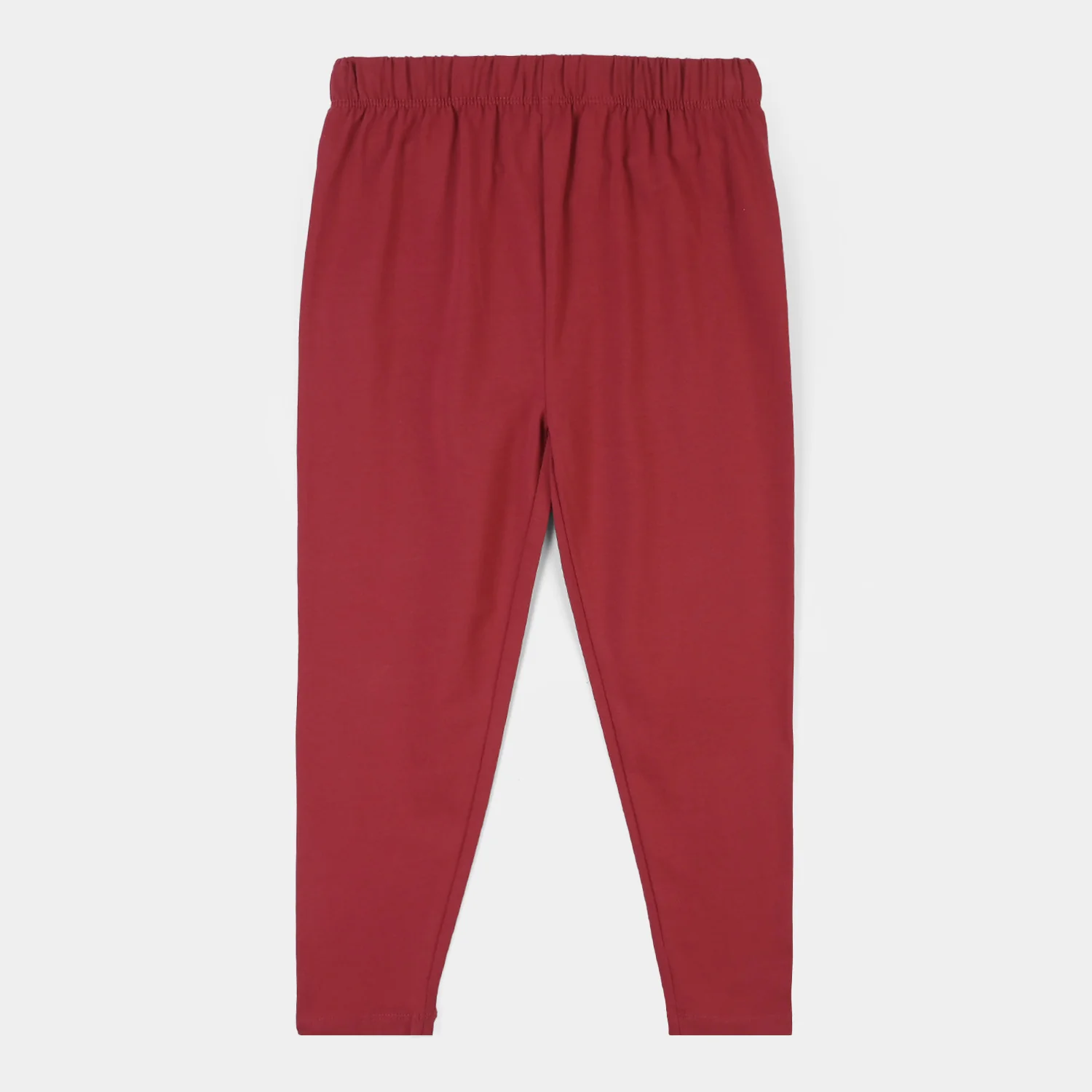 Girls Lycra Jersey Plain Tights - RED - Image 4