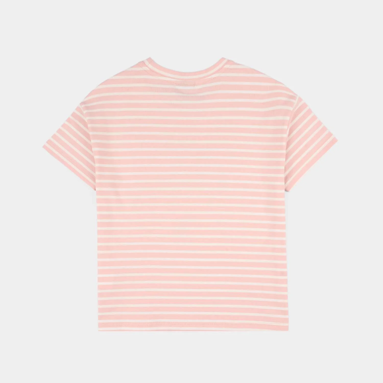 Girls Yarn Dyed Lycra Jersey T-Shirt (Character) - Pink/Peach - Image 3