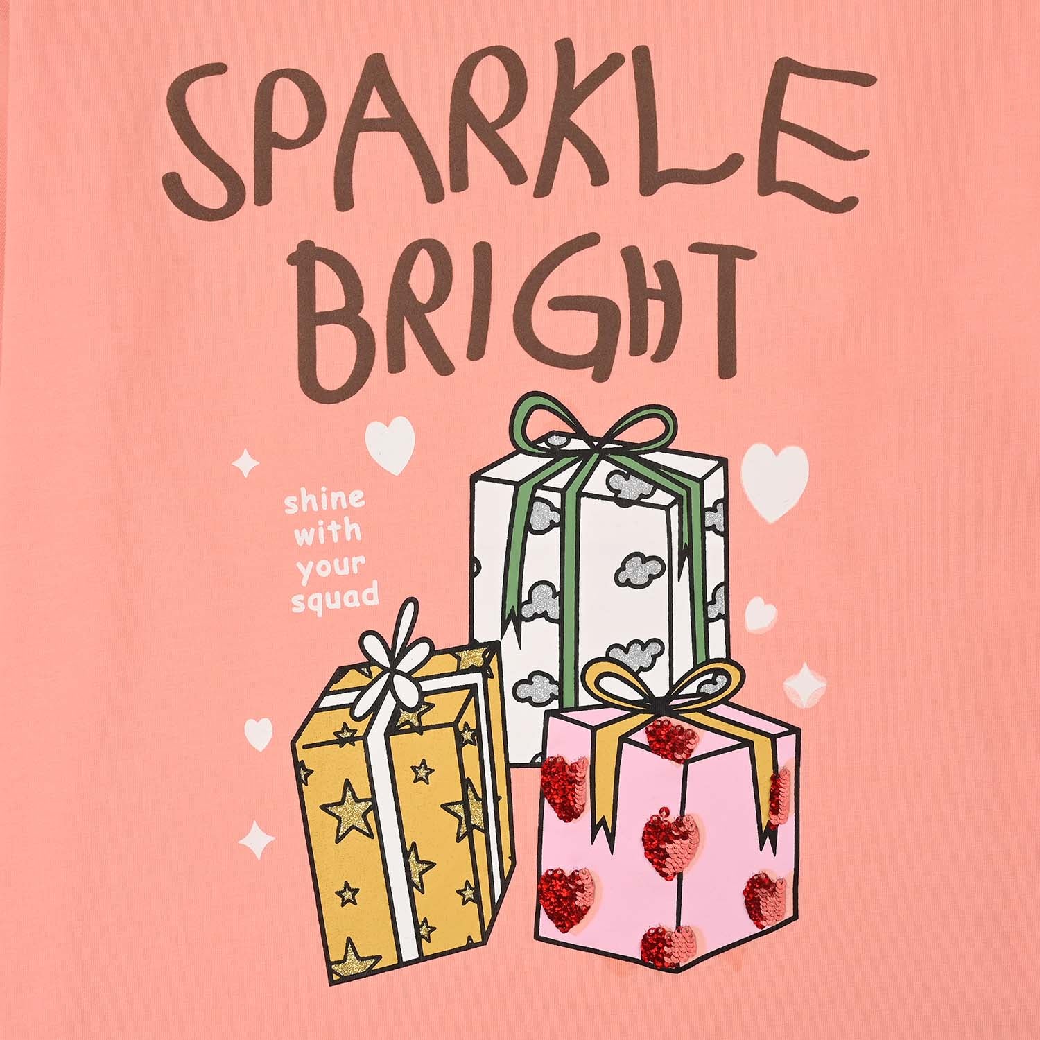 Girls Lycra Jersey T-Shirt Sparkle-D.PINK - Image 3