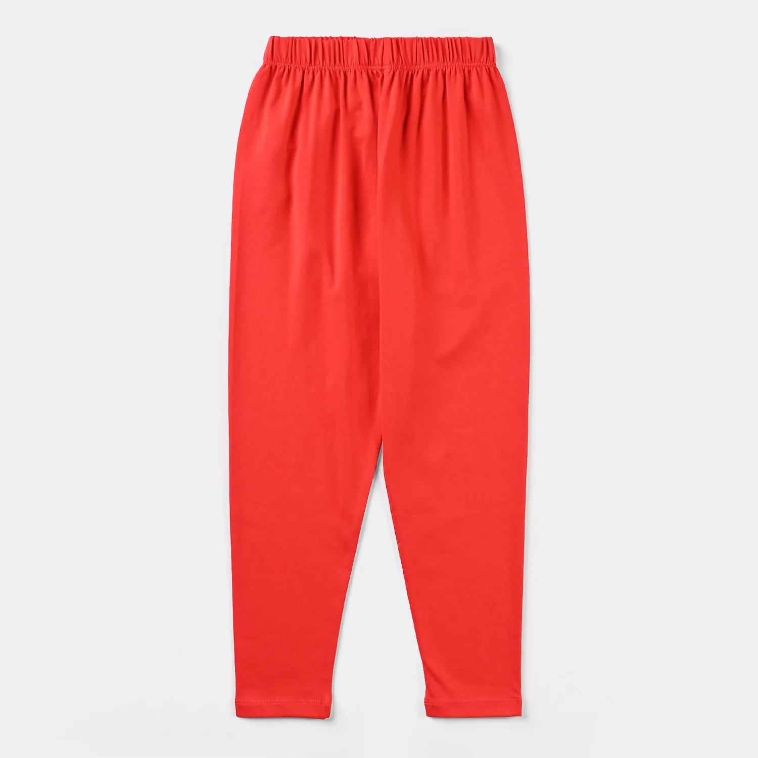 Girls Lycra Jersey Tights Basic - Red - Image 3
