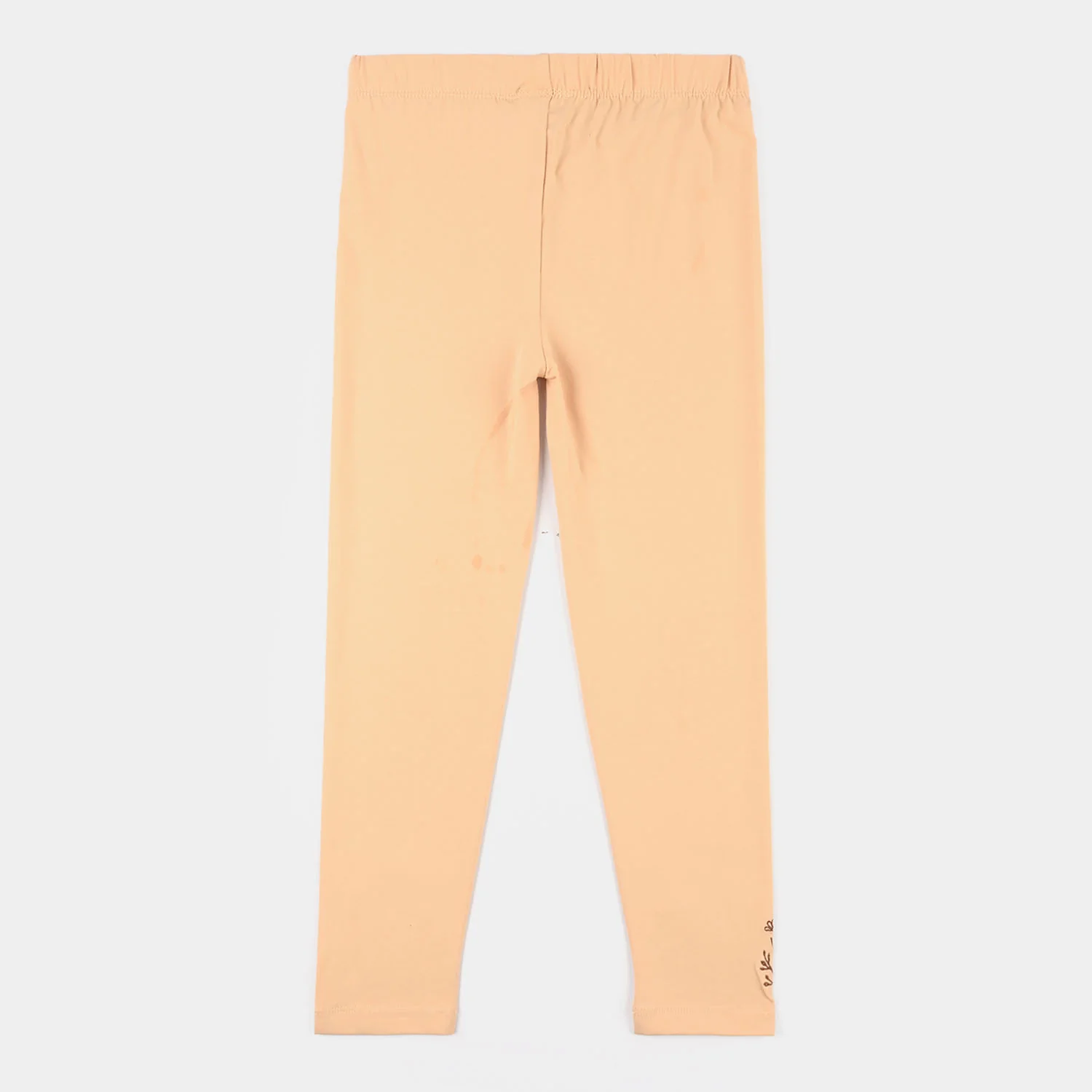 Girls Lycra Jersey Tights (Dry Leaves) - Camel - Image 4