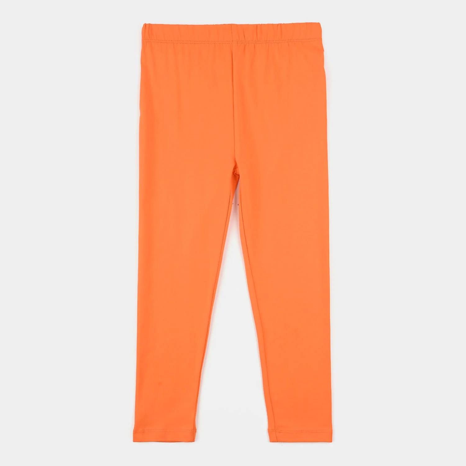 Girls Lycra Jersey Tights - Orange - Image 3