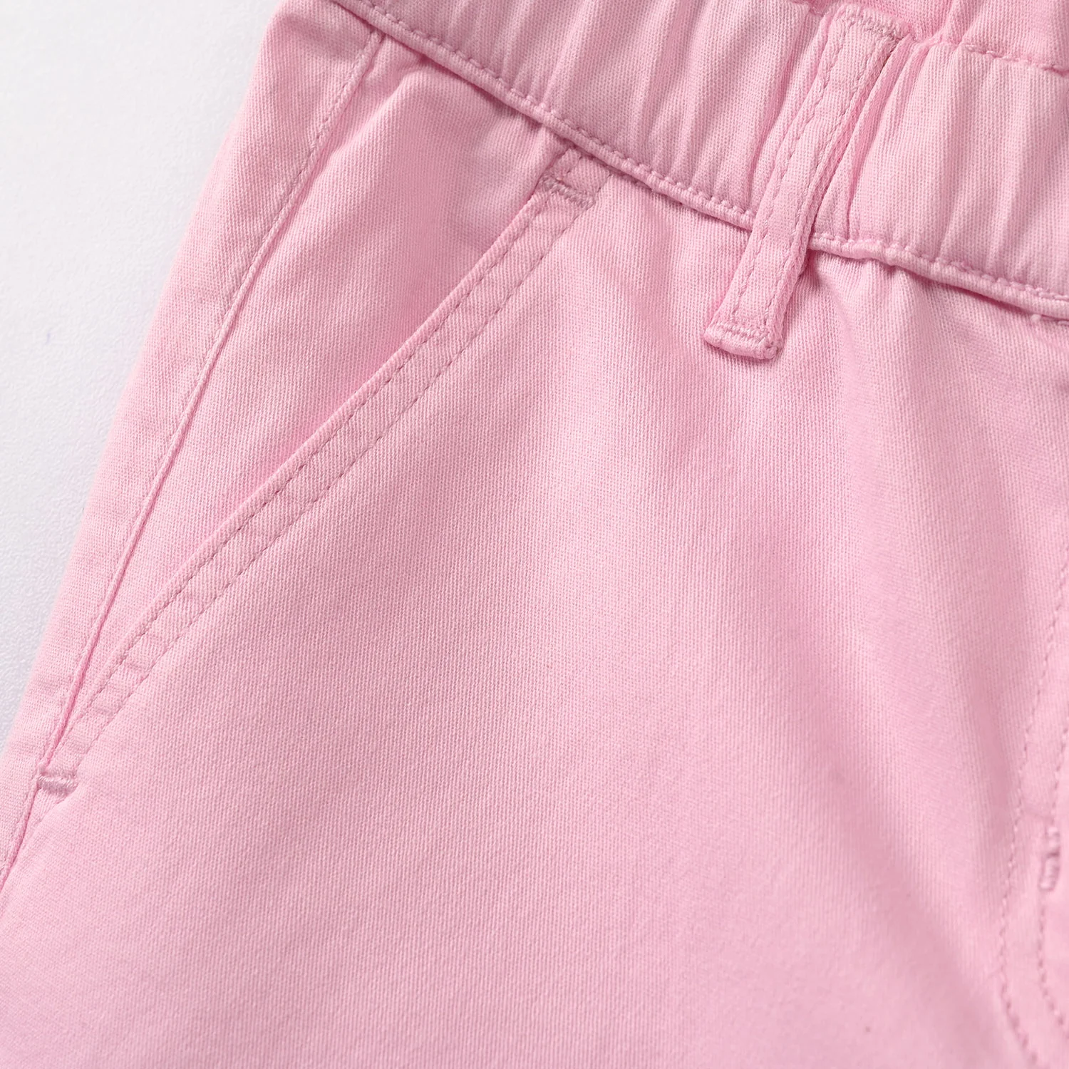 Girls Cotton Twill Pants – Baby Pink - Image 2