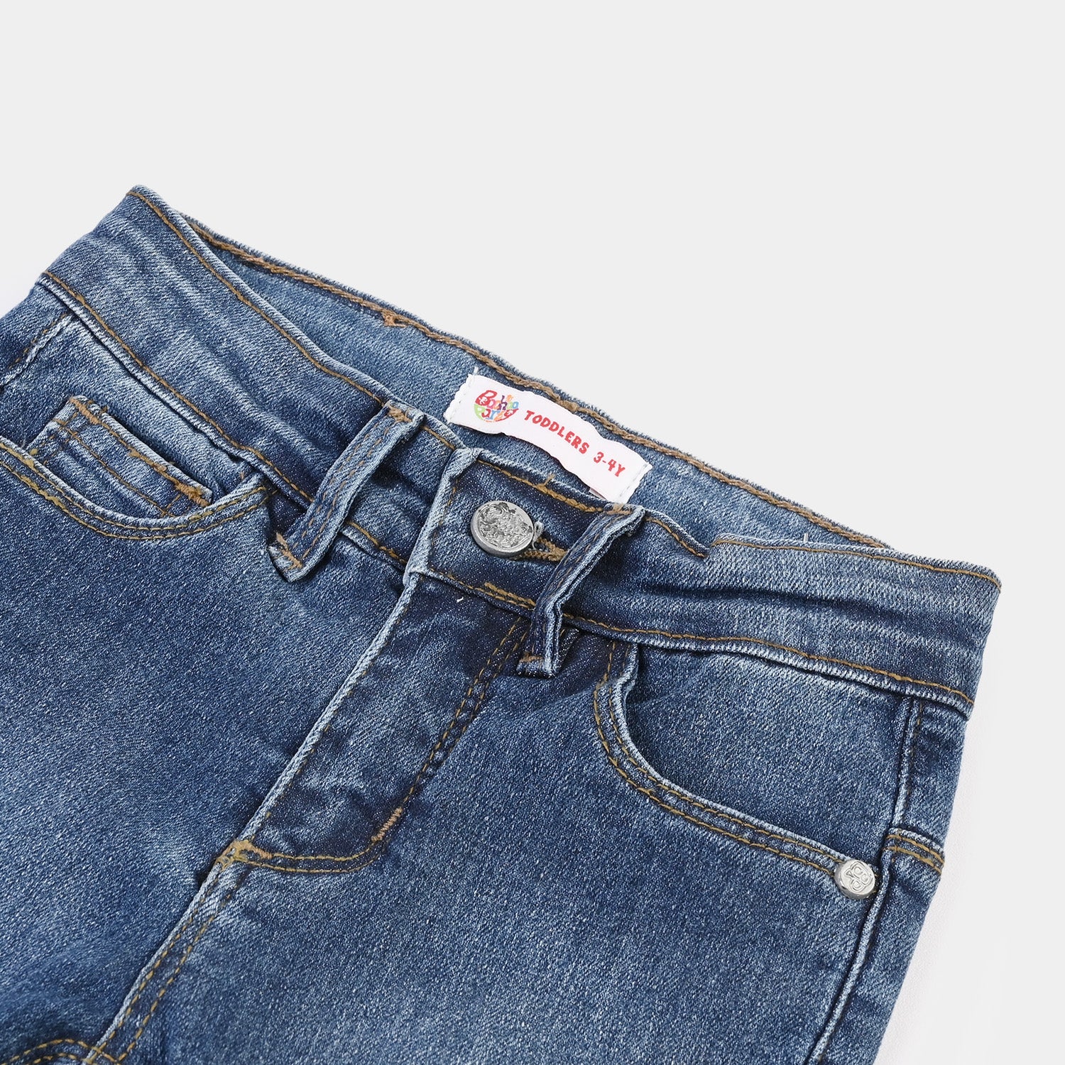 Girls Pants Denim Star Studs-LIGHT BLUE - Image 2
