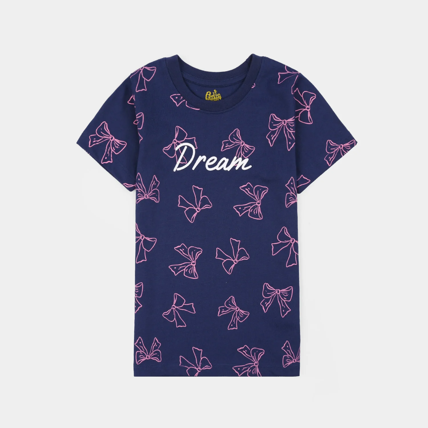 Girls Poly Cotton Jersey Night Suit DREAM-Blue - Image 2
