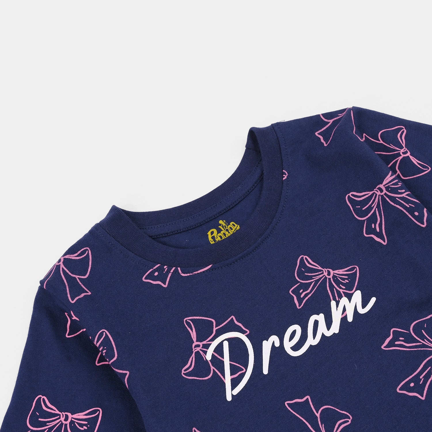 Girls Poly Cotton Jersey Night Suit DREAM-Blue - Image 3