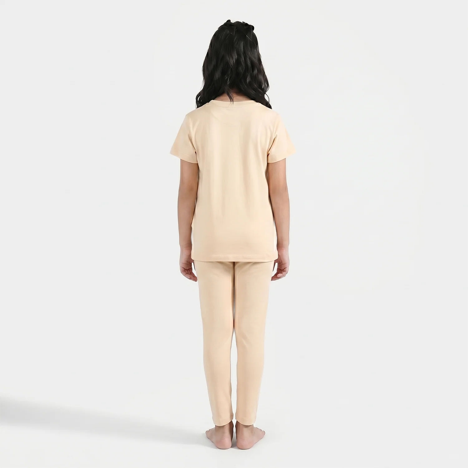 Girls PC Jersey Night Suit (Life is Better) – Brazilian Sand - Image 2